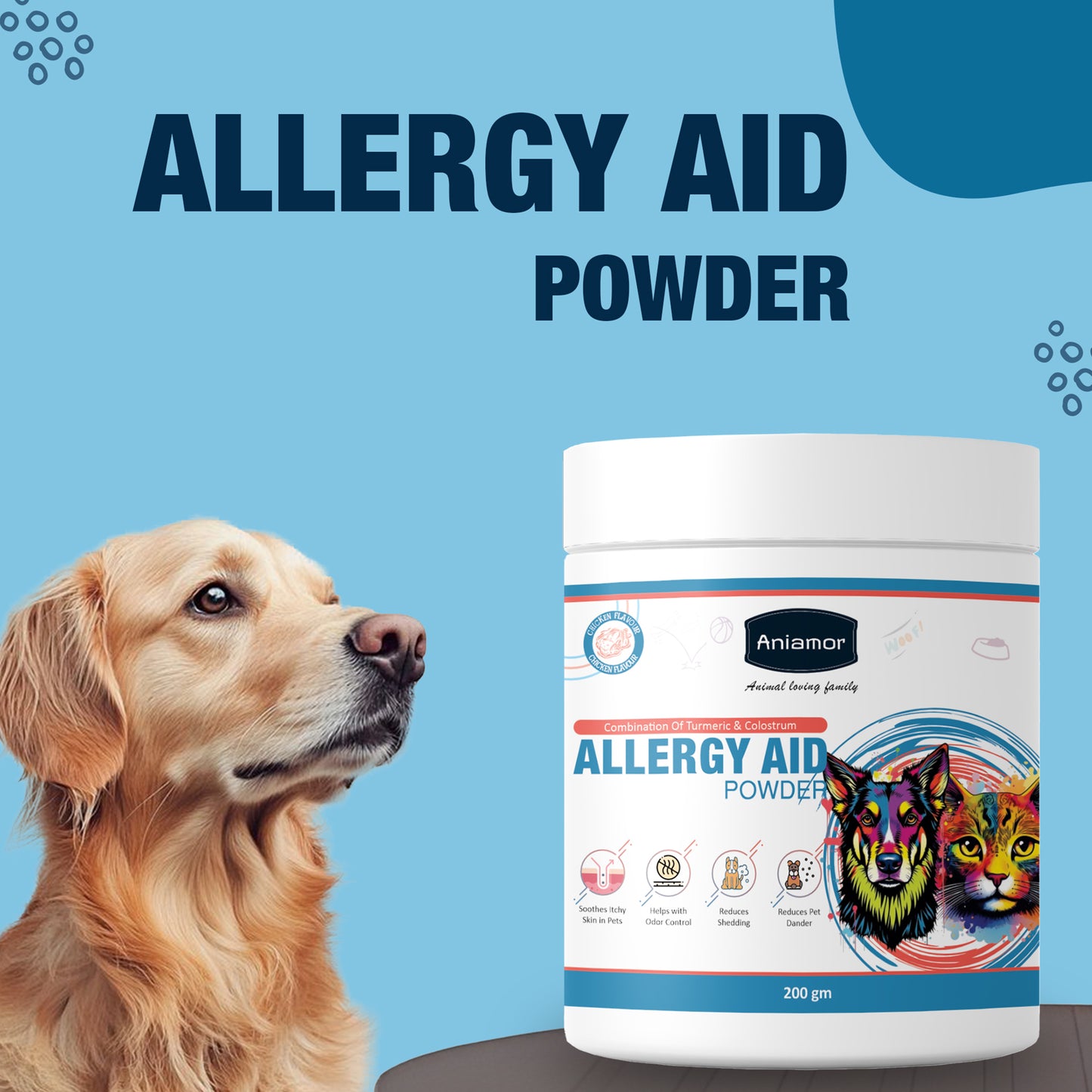 Allergy aid powder For dogs and cats