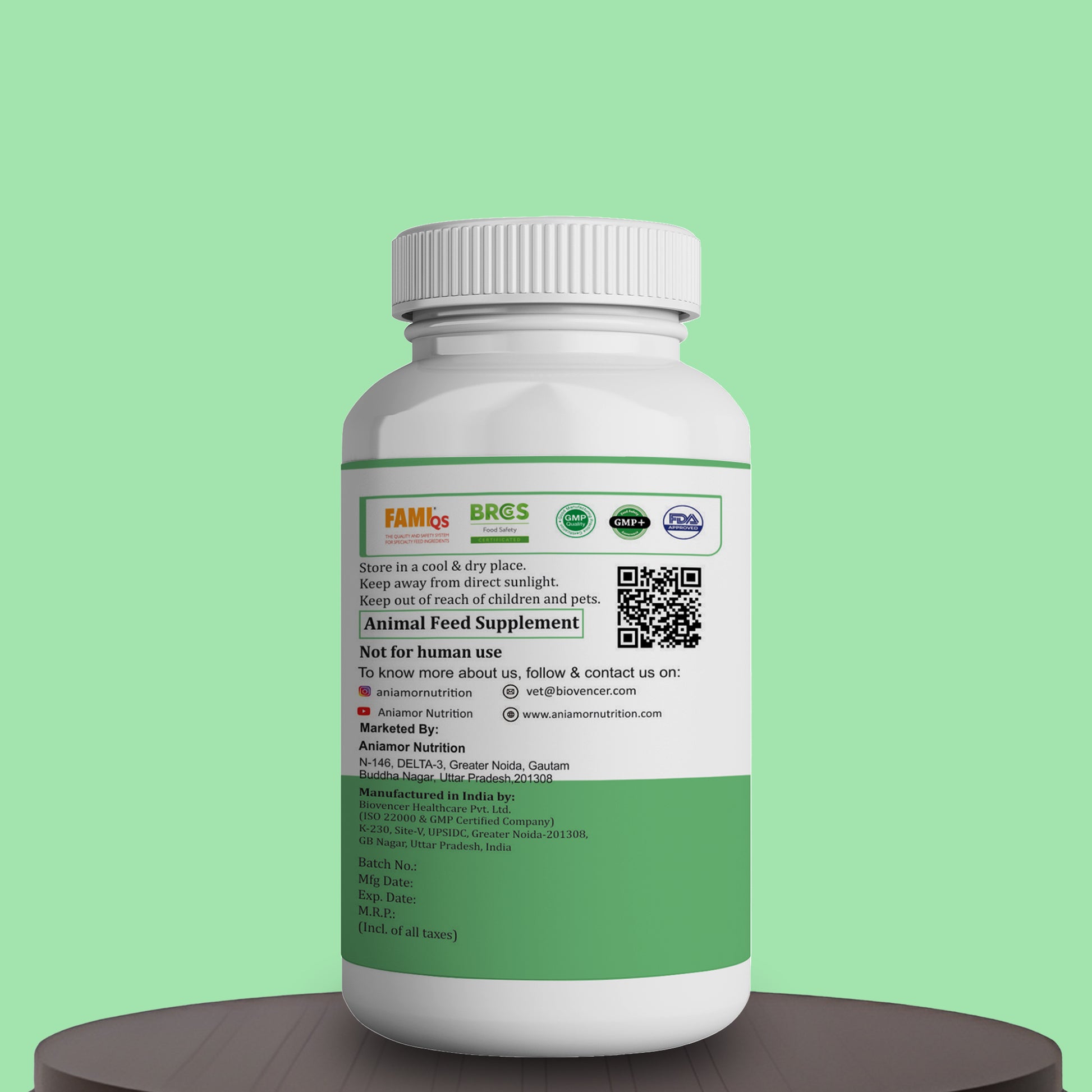 Amino acid multivitamin Aniamor tablets for pet certifications