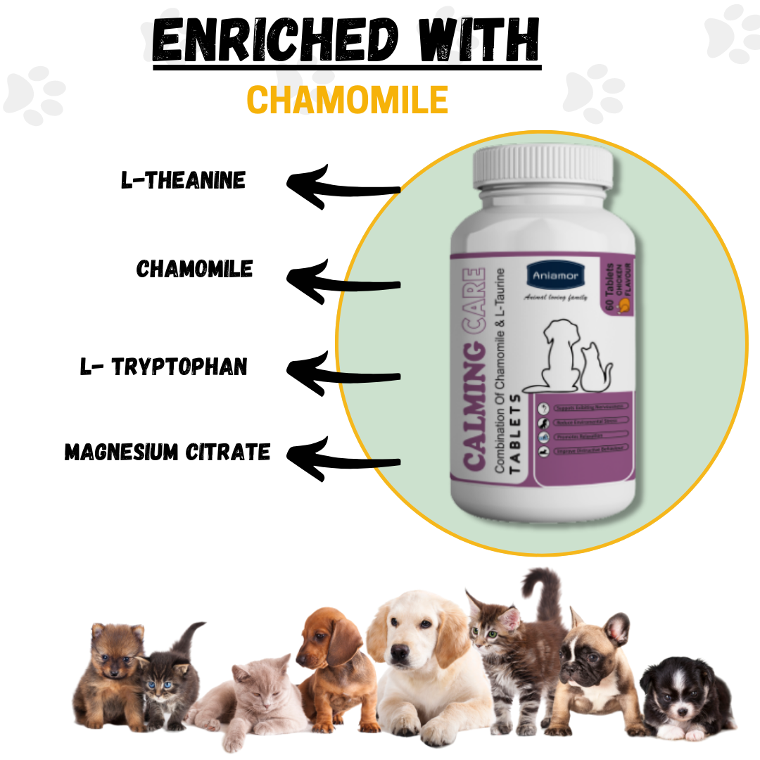 Calming Tablets for Pets-Aniamor| Pet supplement| 60 Tablets