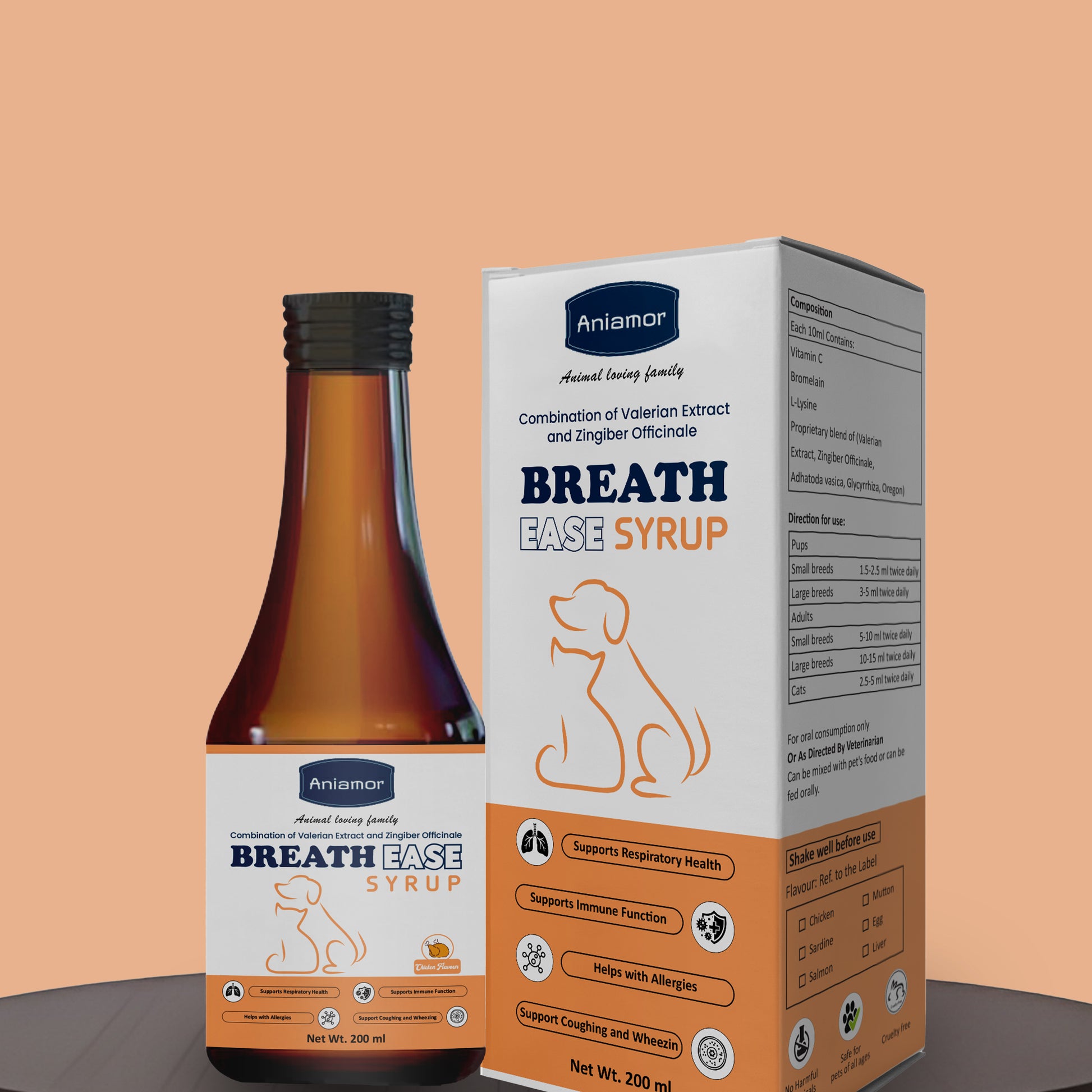 Breathease syrup Aniamor for pets