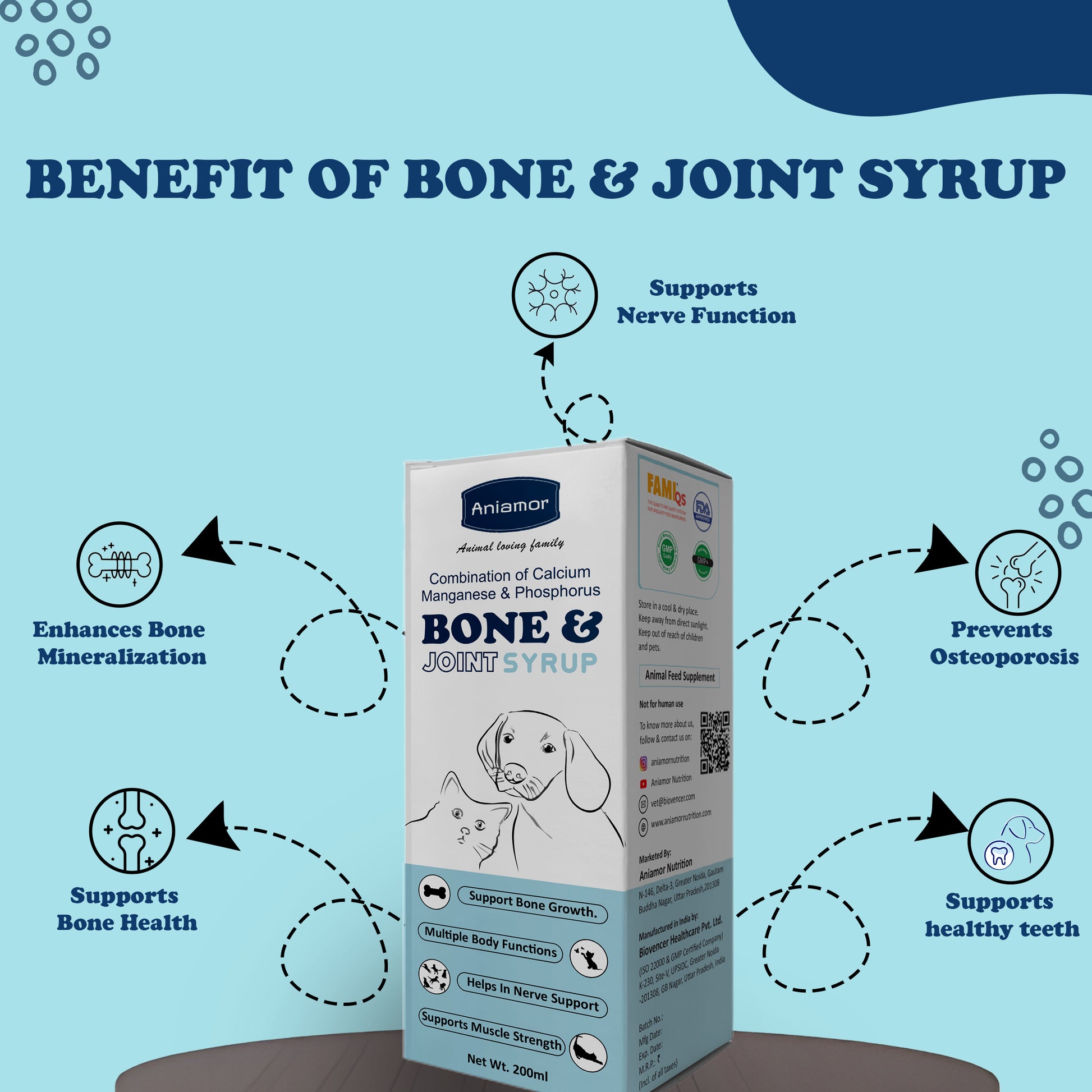 Bone and joint syrup for pets benefits Aniamor