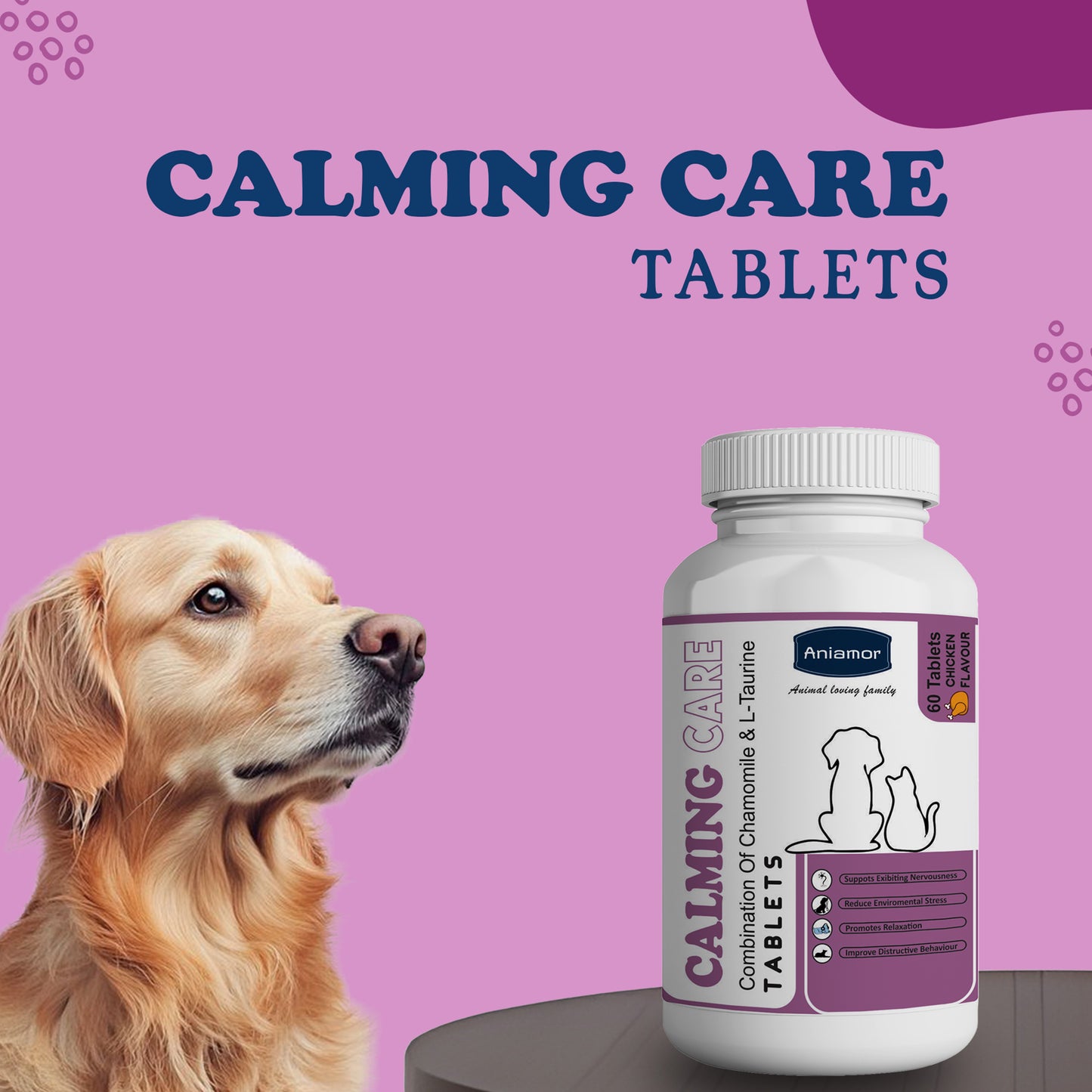 Calming care tablets Aniamor for pets