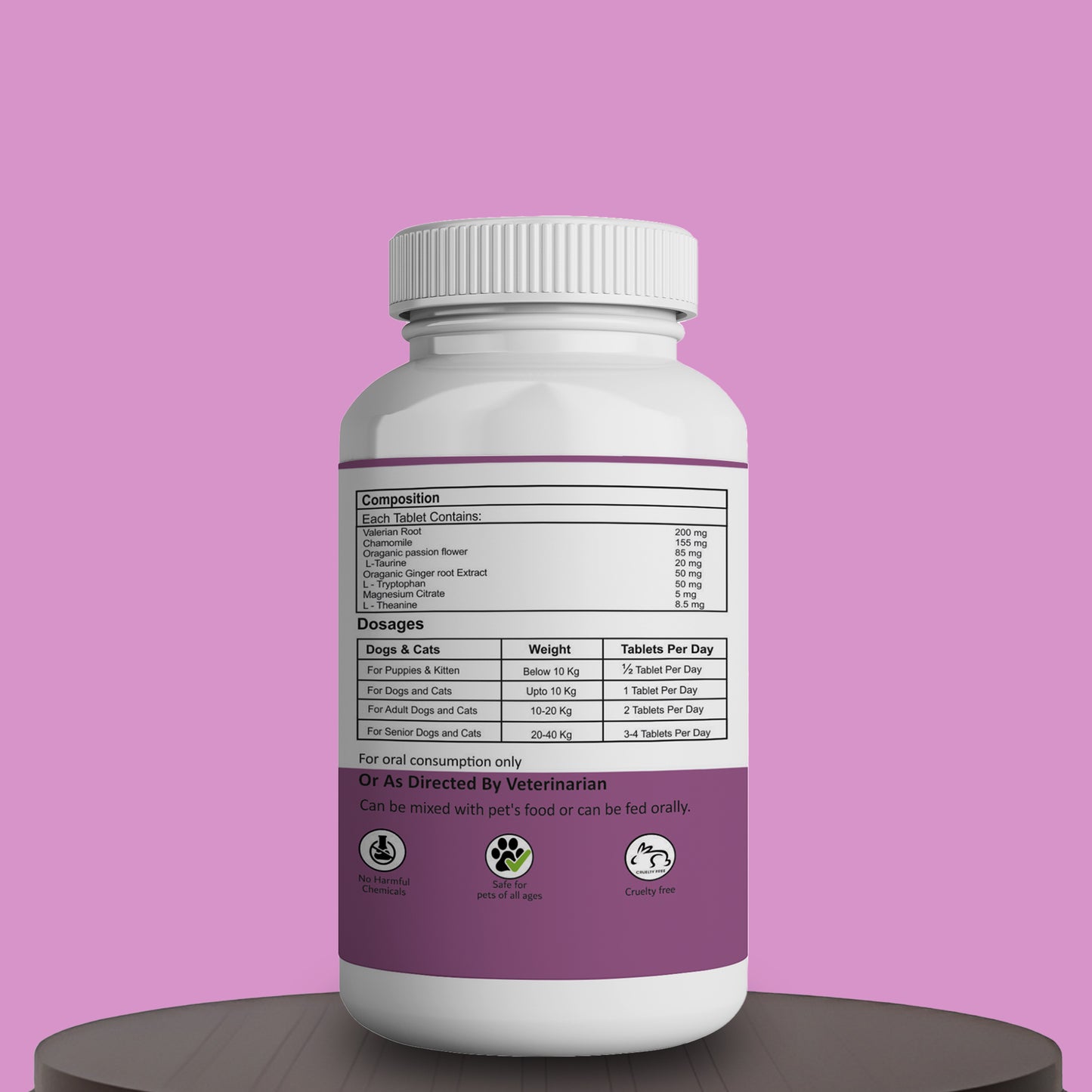 Calming care tablets Aniamor compositions