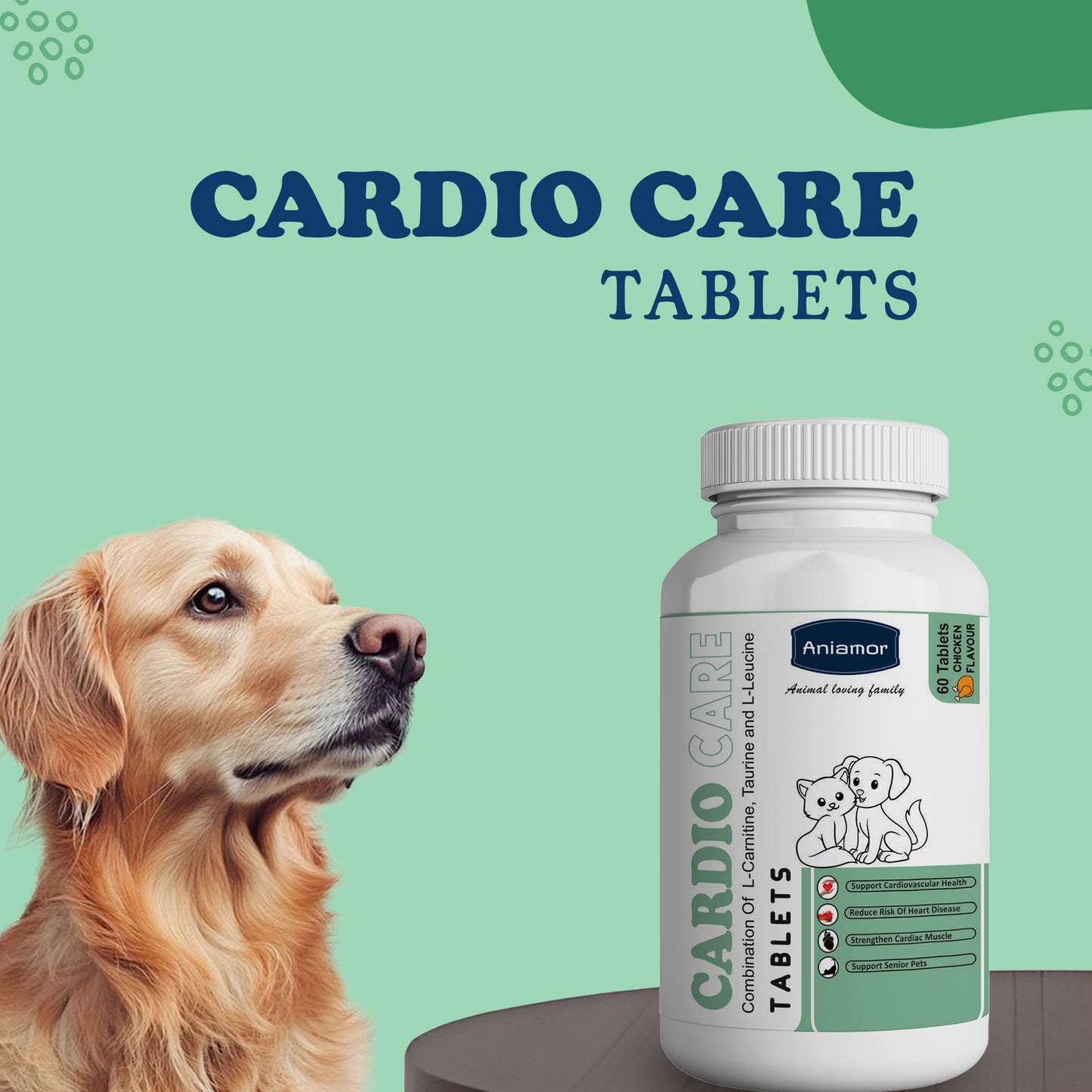 cardio care tablets Aniamor For Dogs and cats