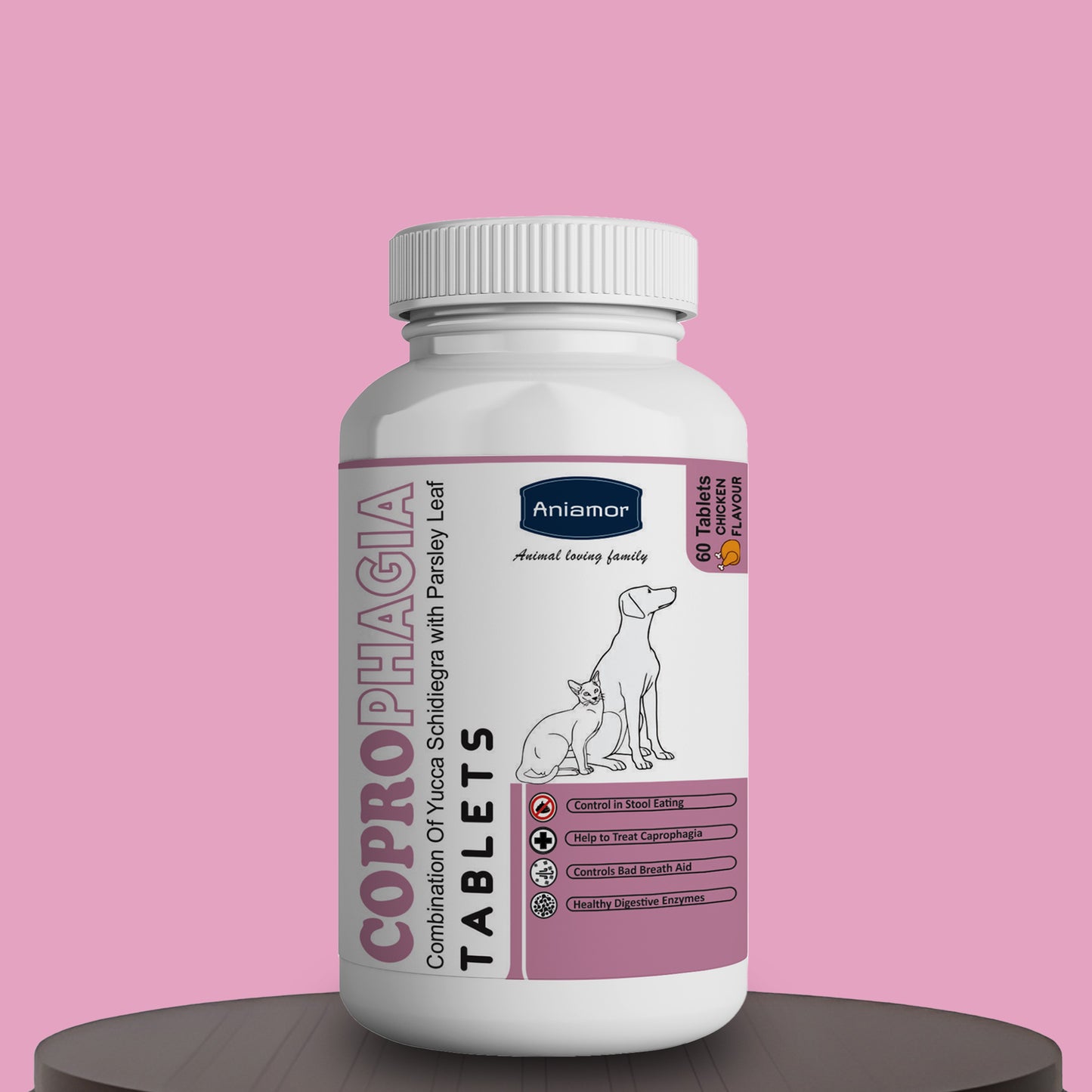 Coprophagia tablets Aniamor for dogs and cats