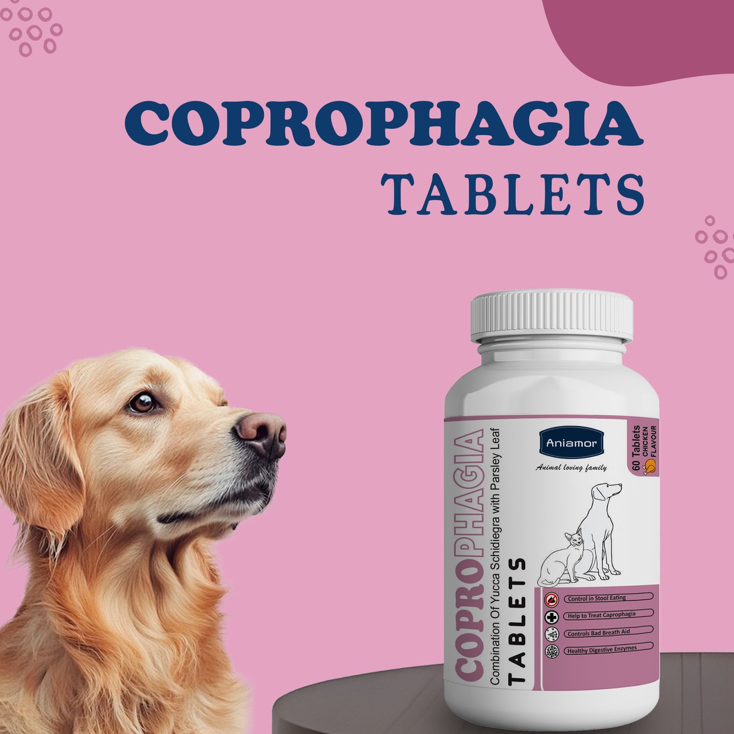 Coprophagia Tablets for dogs and cats