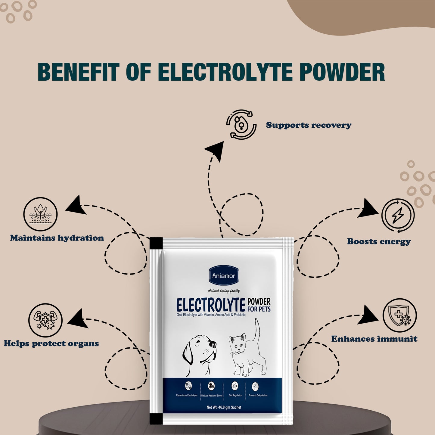Electrolyte powder Benefits for pets