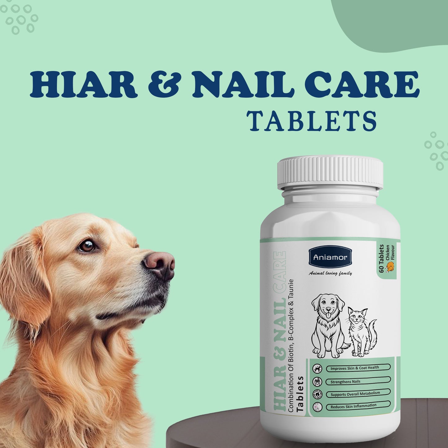 Hair and nail care Tablets for dogs and cats