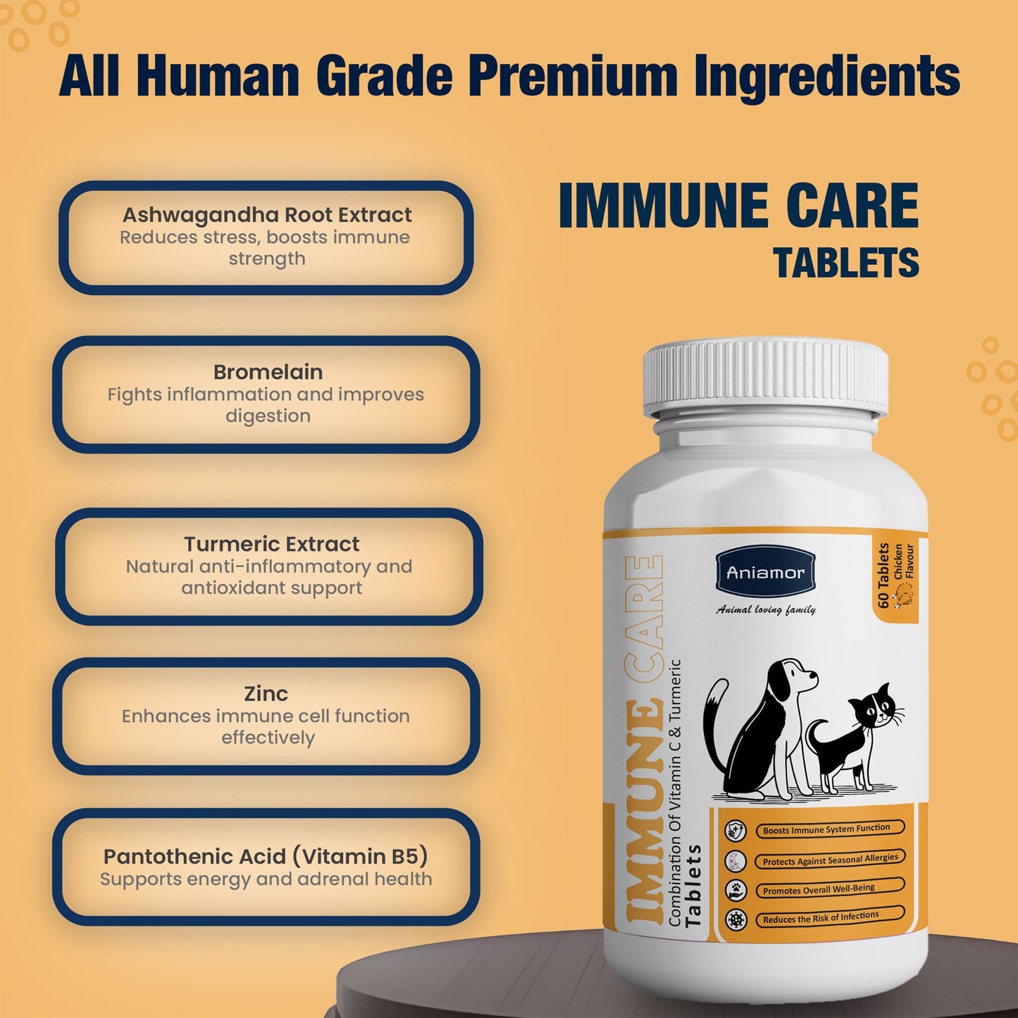 Immune care tablets Ingredients for pets