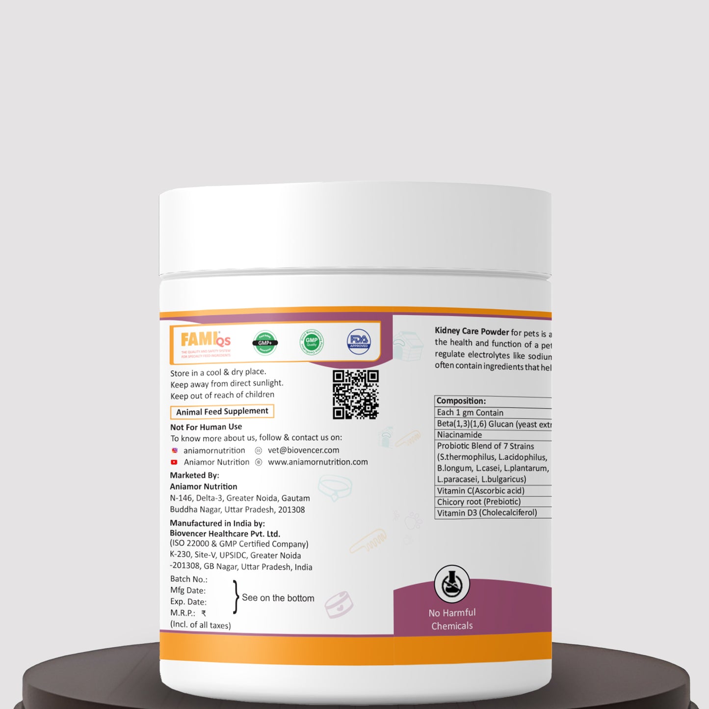 Kidney care Powder For Pets Certifications