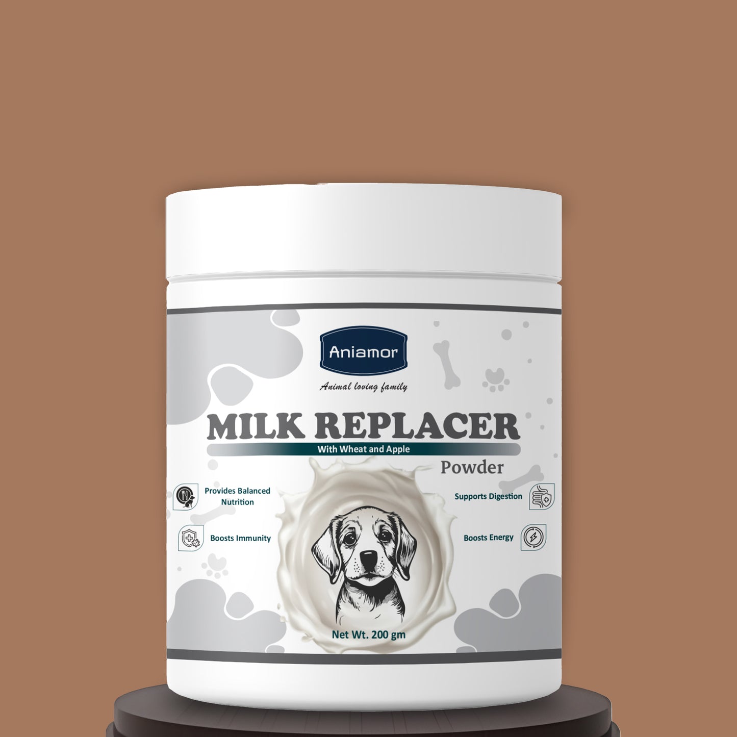 Milk Replacer powder with Wheat and Apple Aniamor For pets