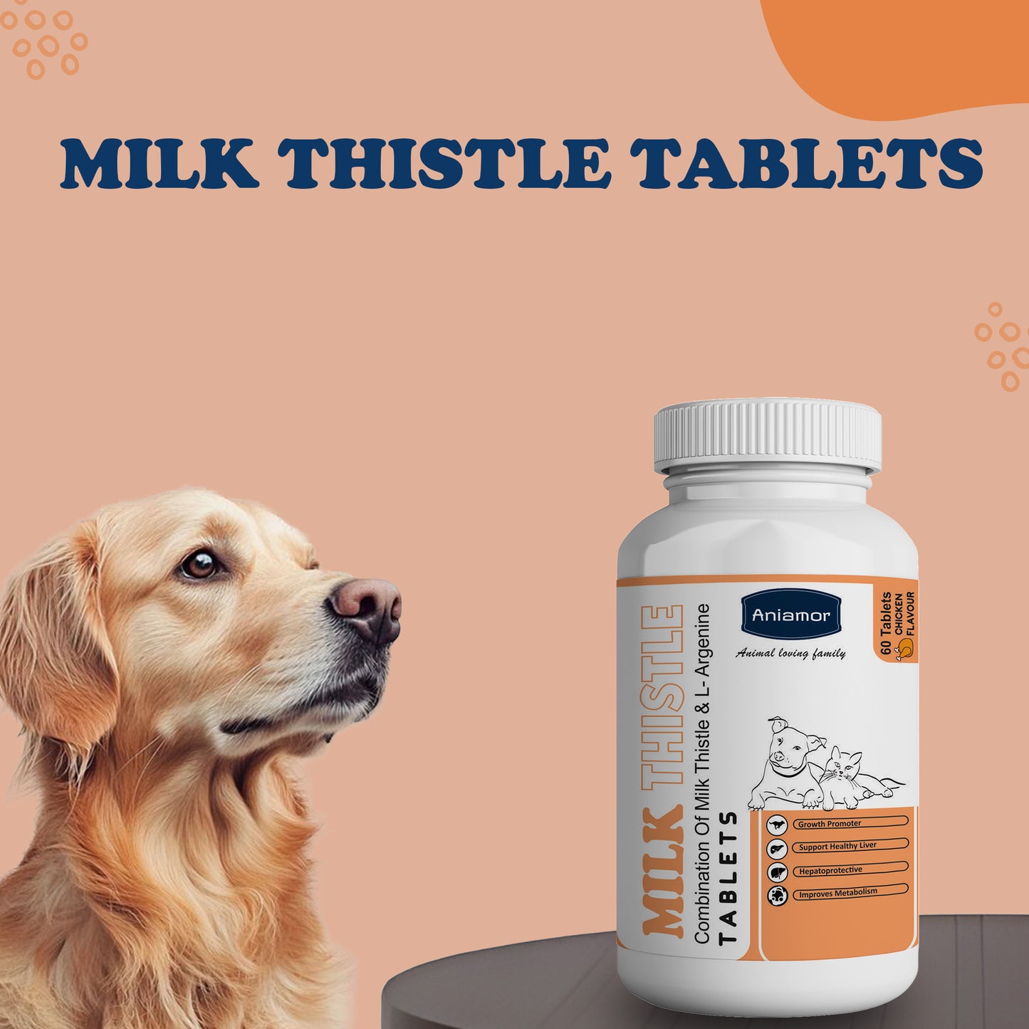 milk thislte tablets Aniamor for dogs and cats