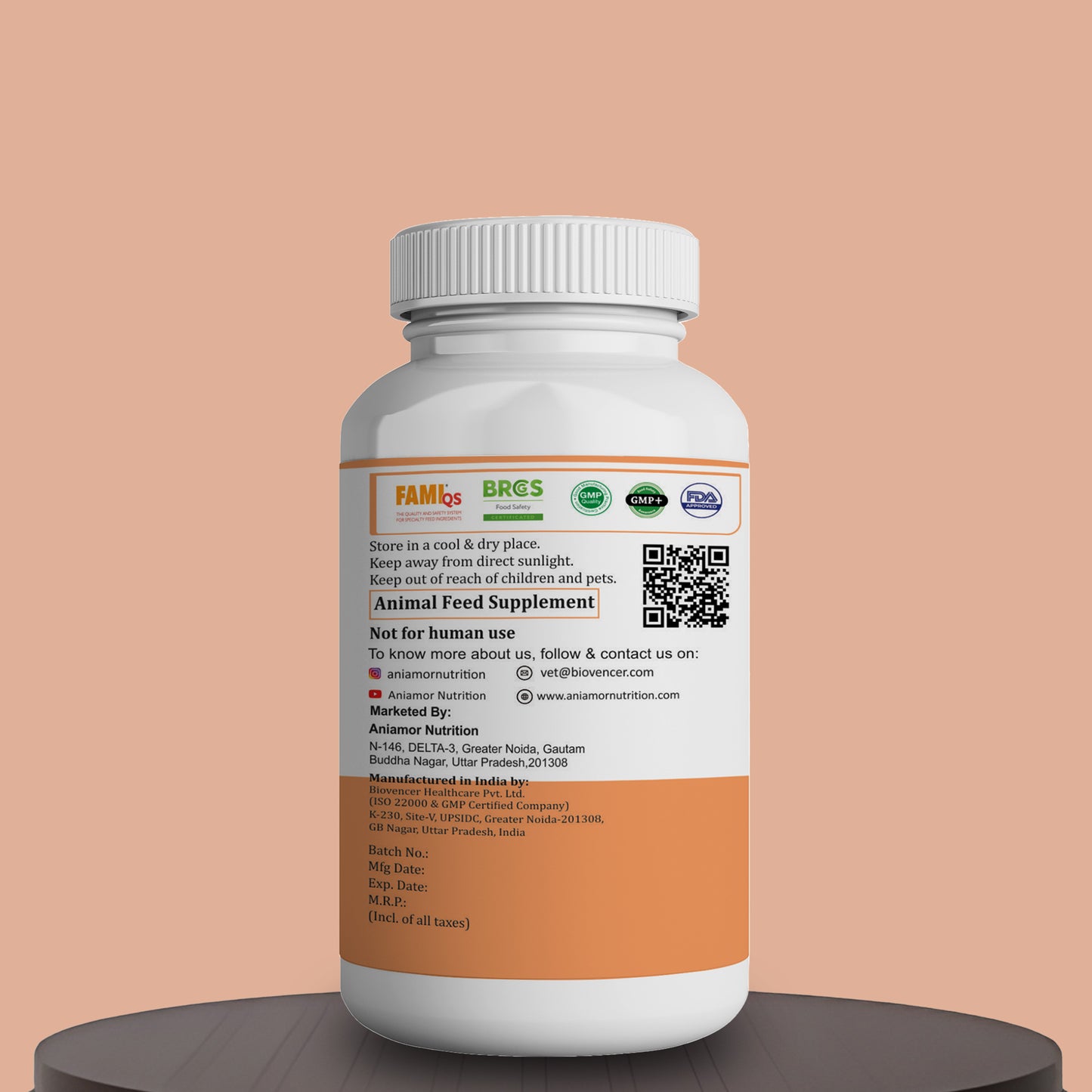 Milk thistle tablets Aniamor Certifications