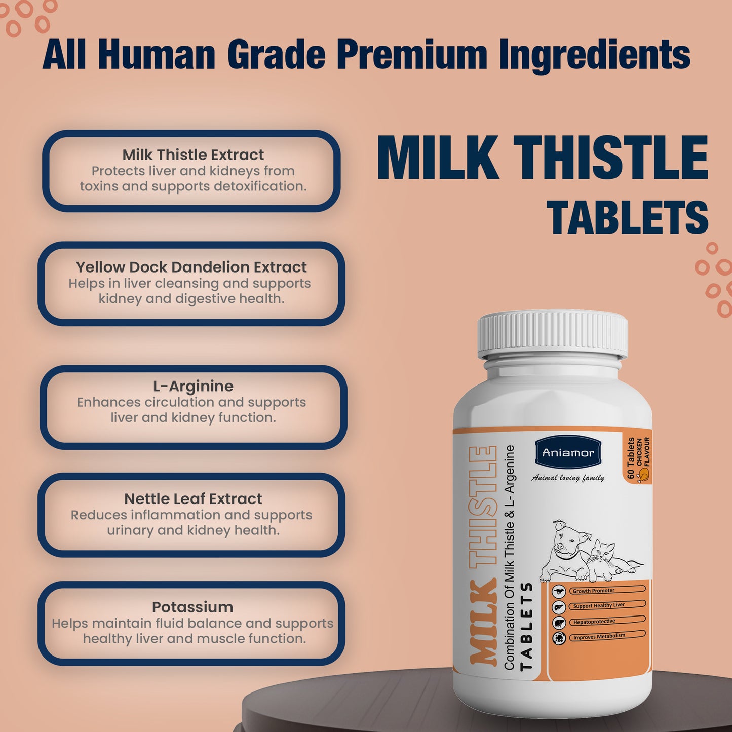 Milk Thistle Tablets Aniamor ingredients