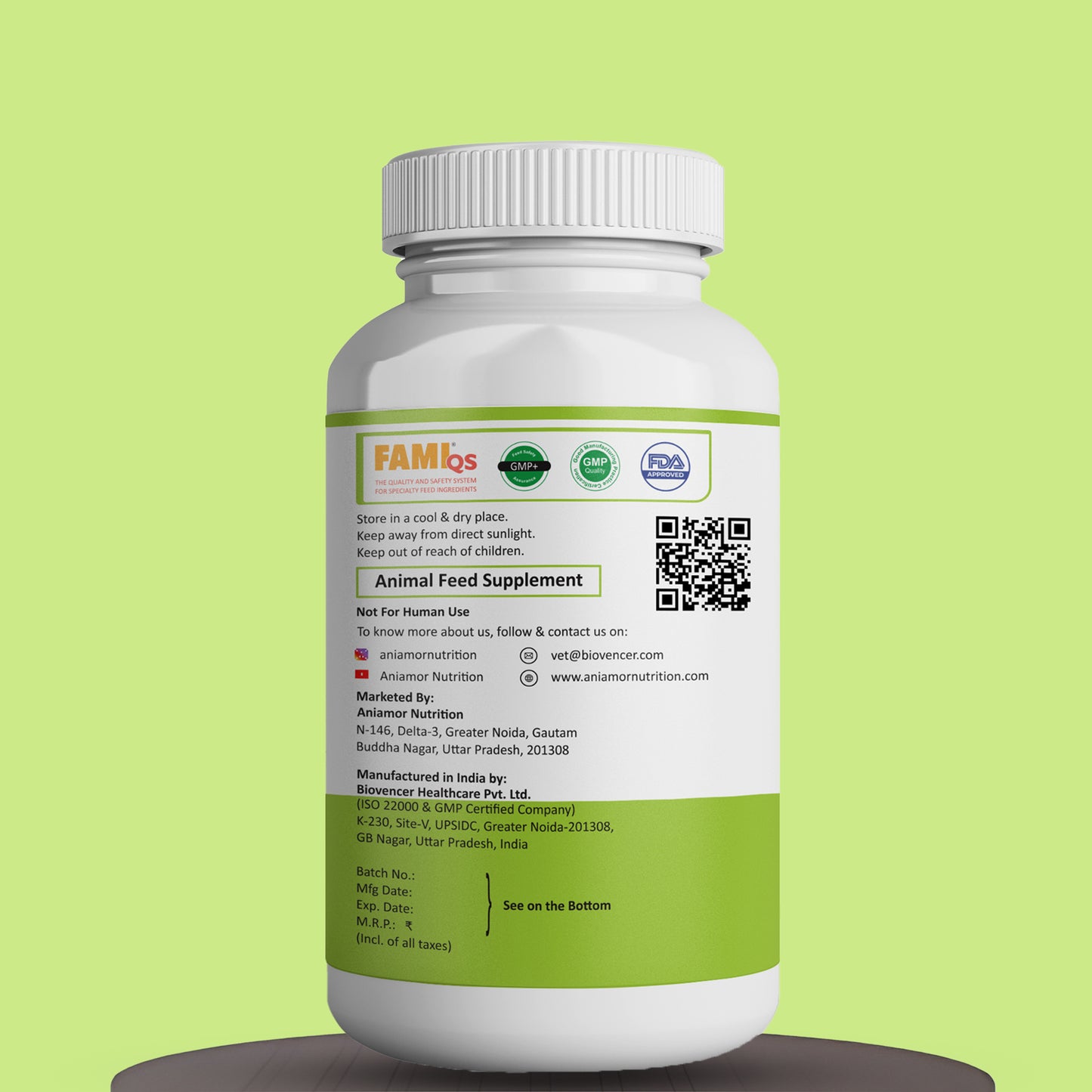 Omegas vita tablets for pets Certifications