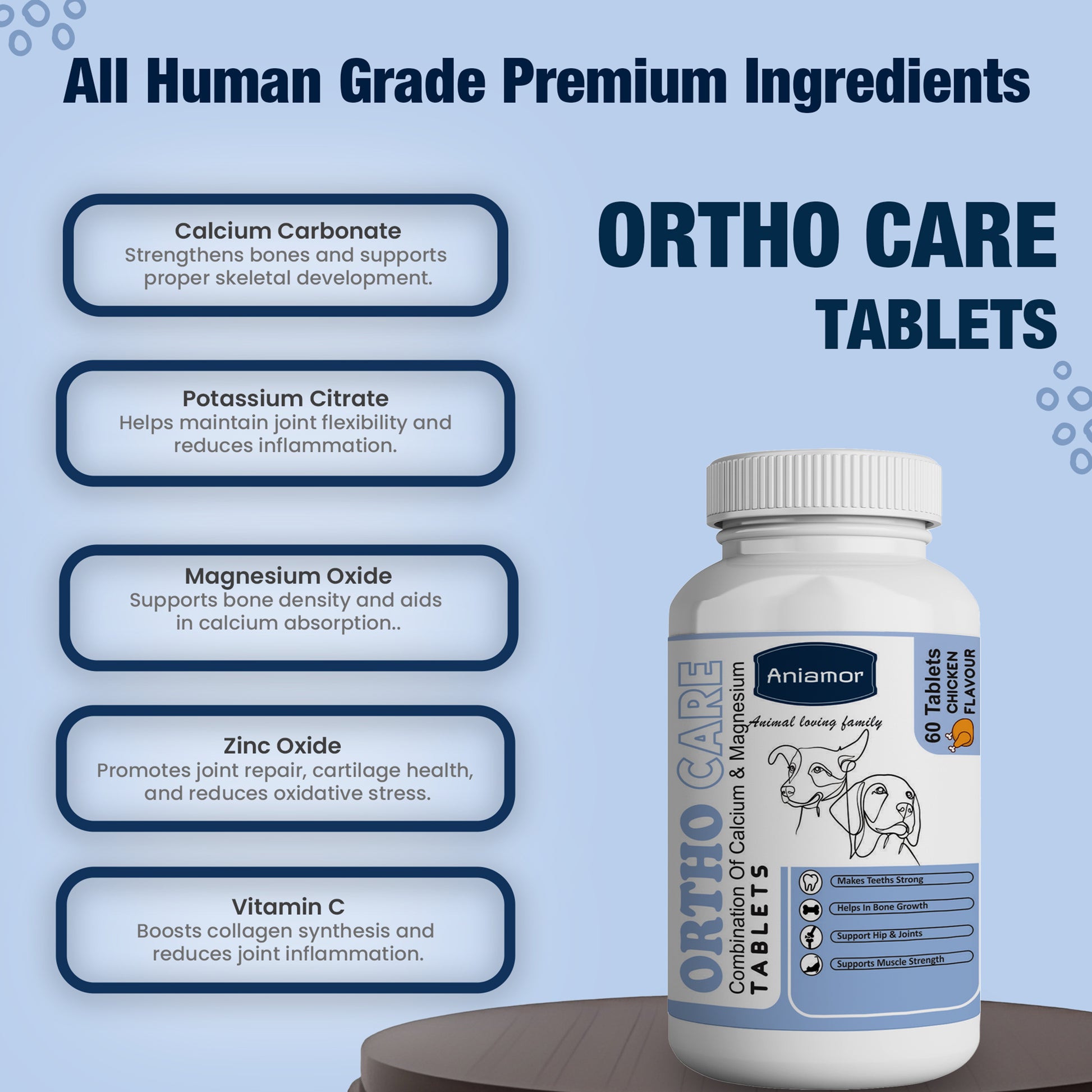 Orthocare Tablets Aniamor Ingredients list