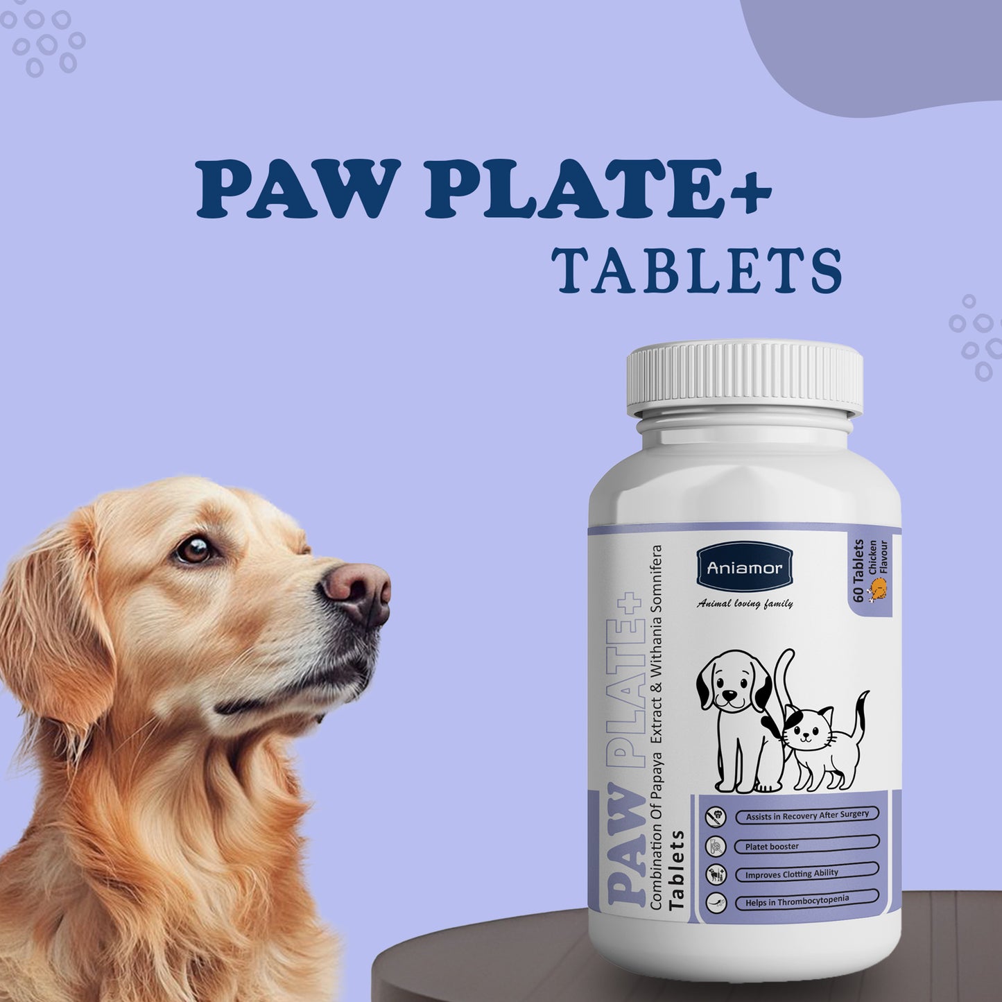 Paw plate+ Tablets For Dogs and Cats