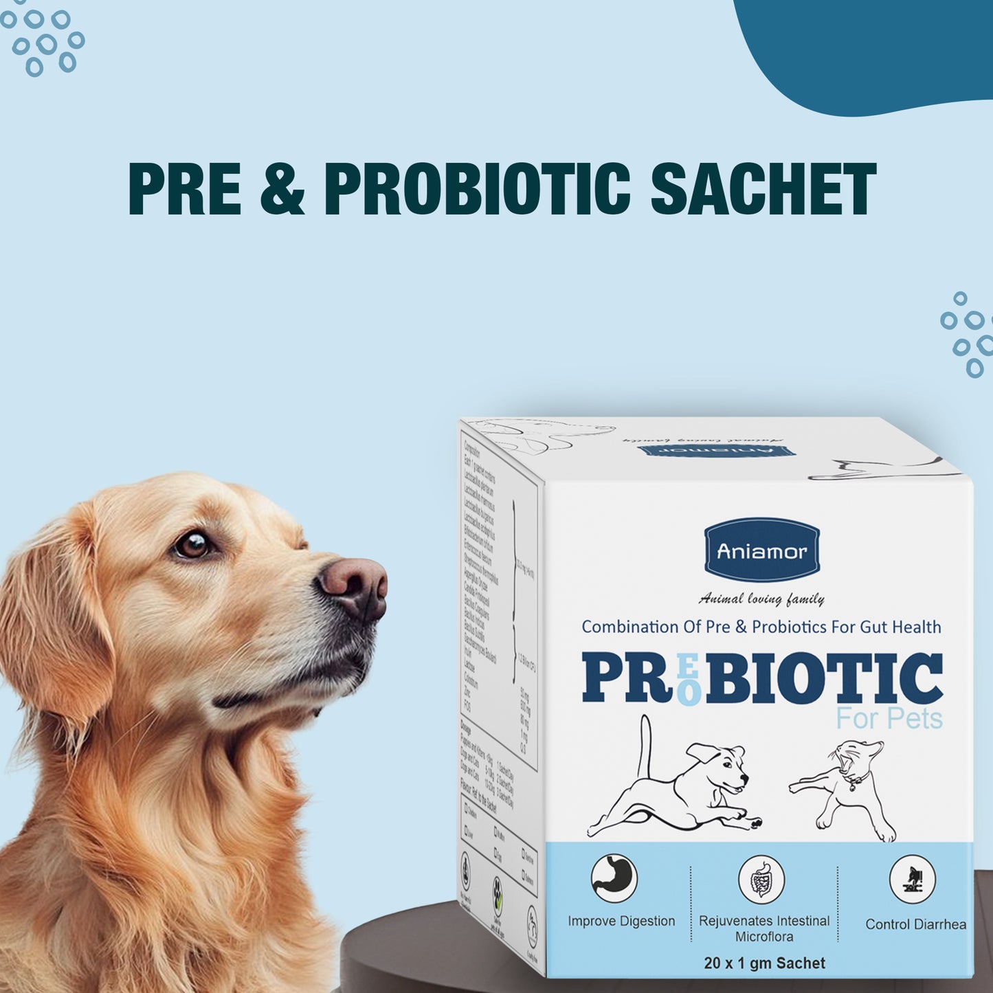 pre and probiotic sachet for dogs and cats