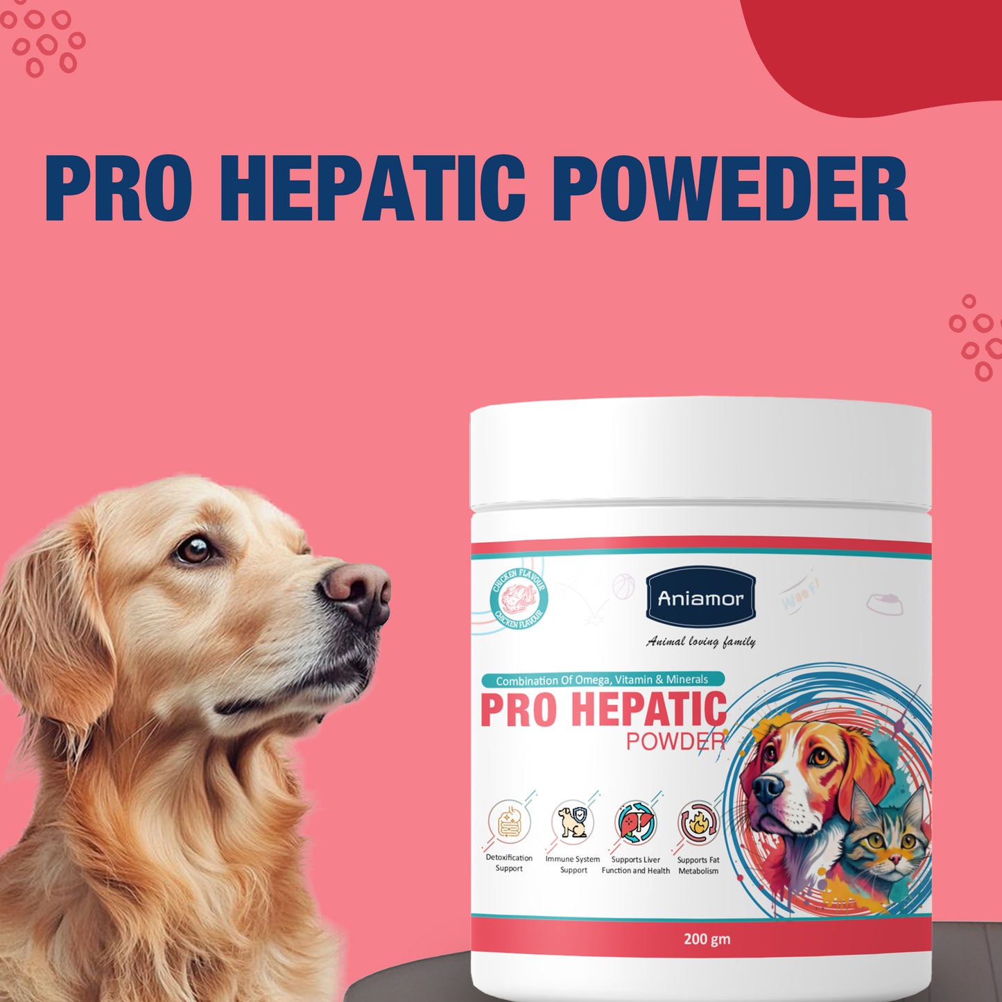 Pro Hepatic Powder Aniamor for dogs and cats