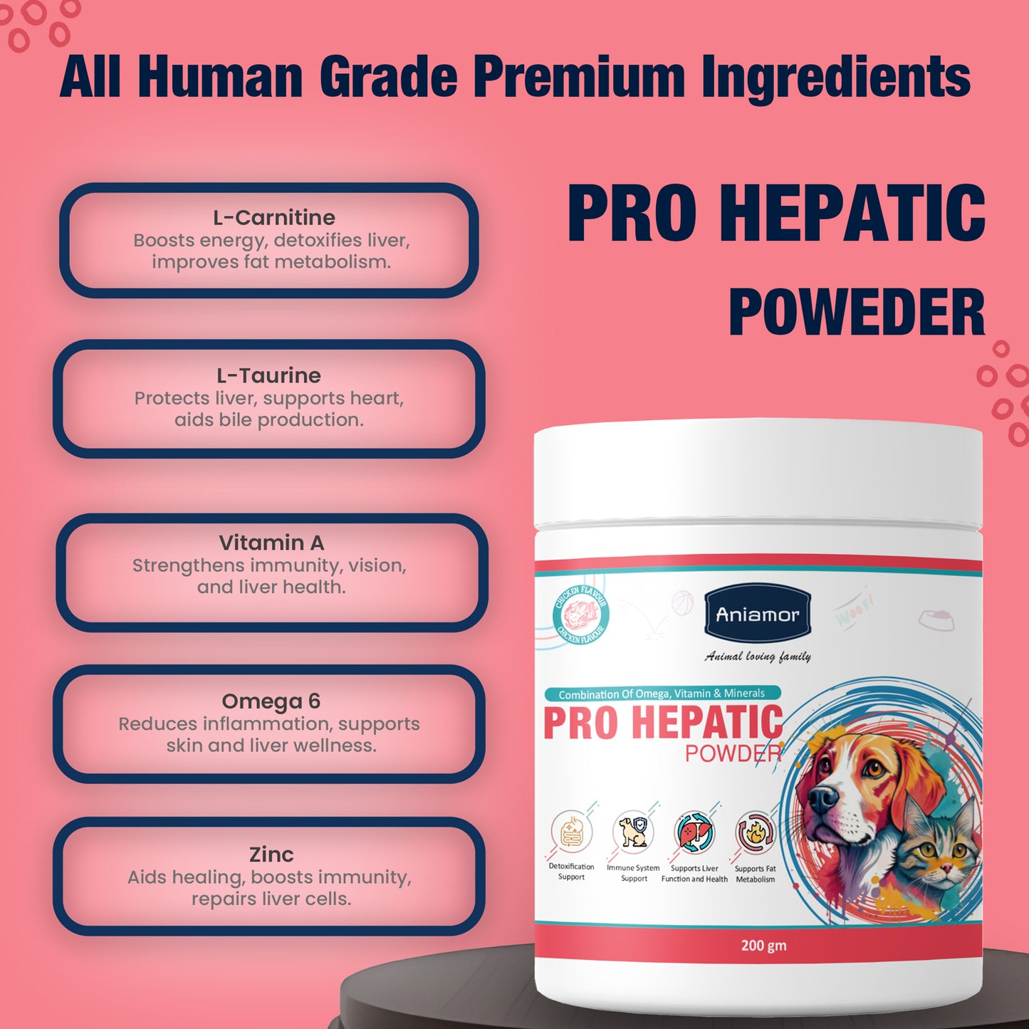 pro hepatc powder Aniamor Ingredients