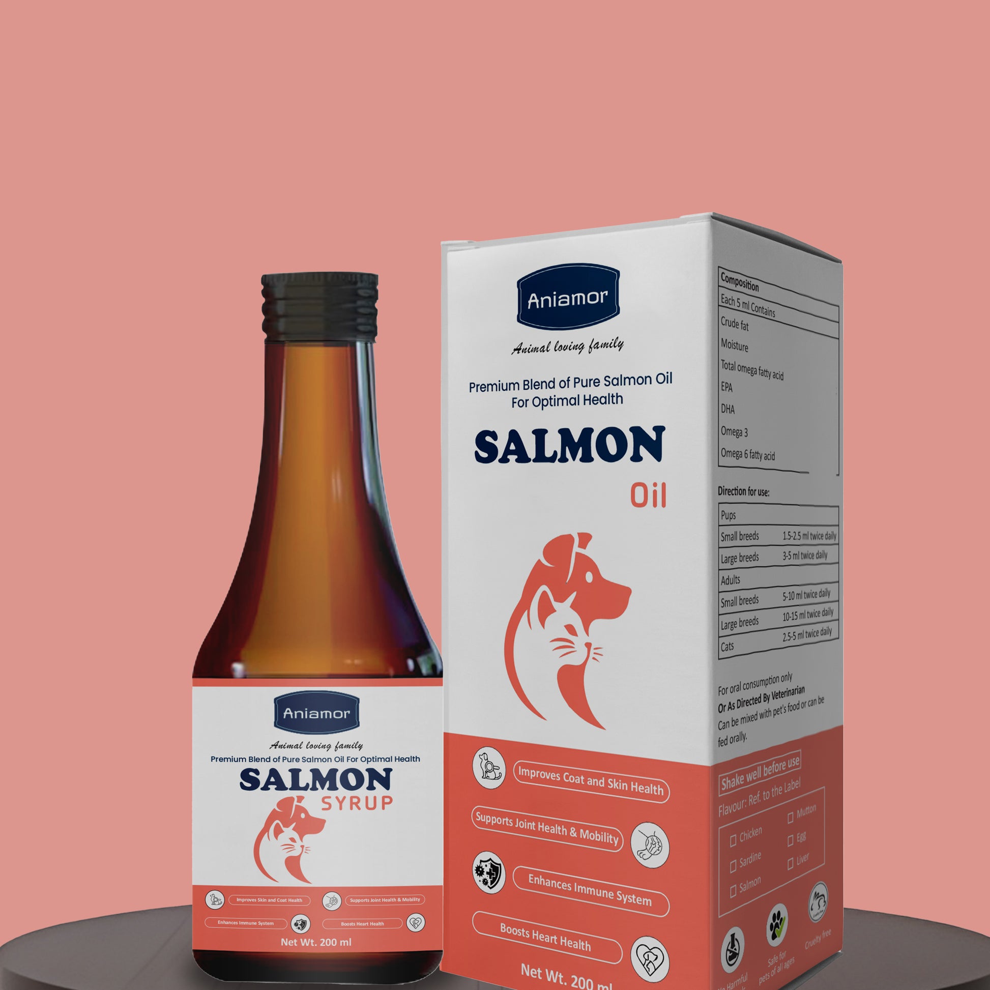 Salmon oil syrup for pets 200 ml