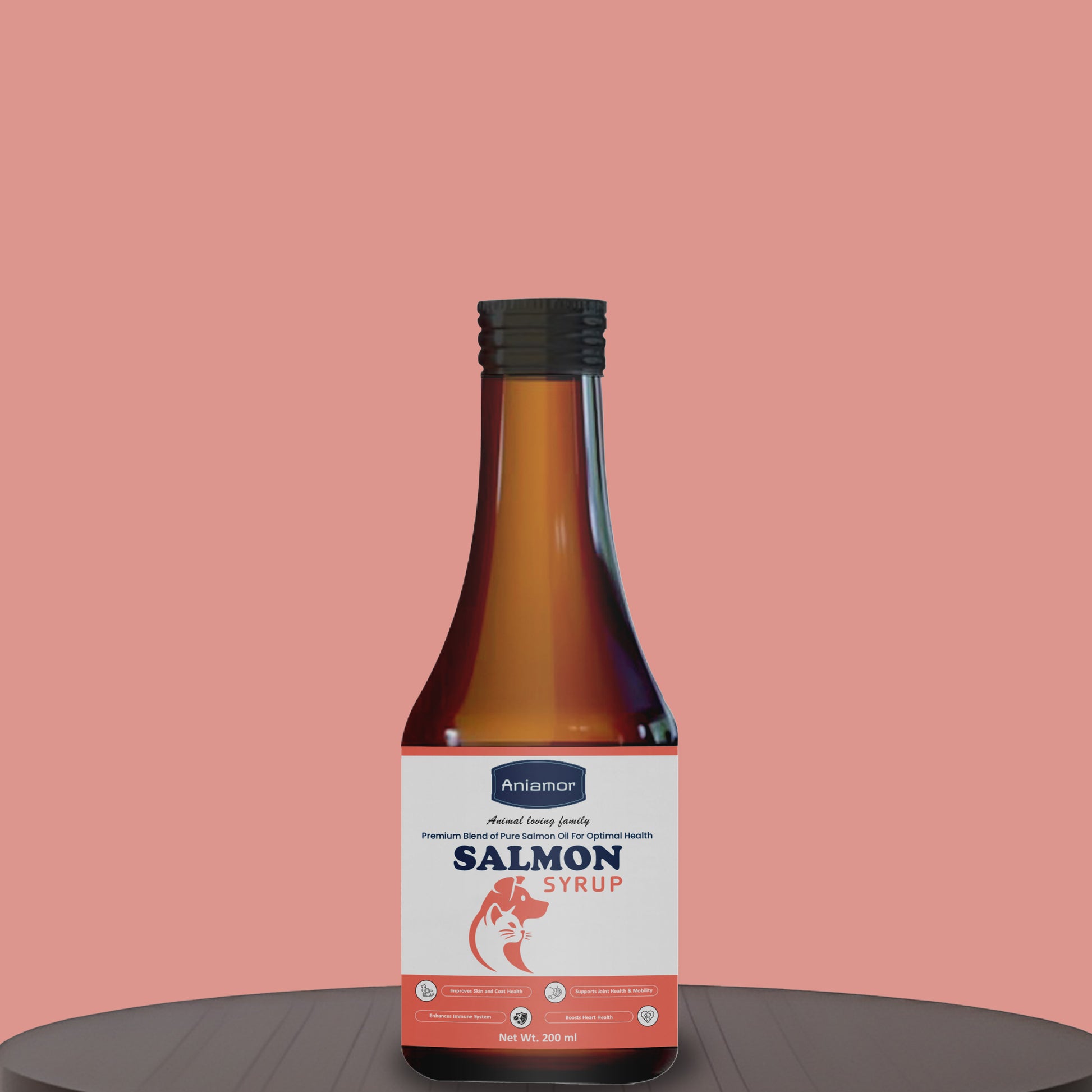Salmon oil syrup Aniamor for pets 200ml