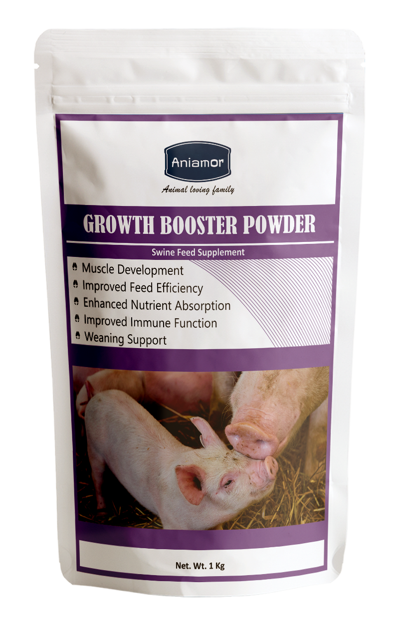 Growth boostewr powder Aniamor for swine supplement in 1kg pouch