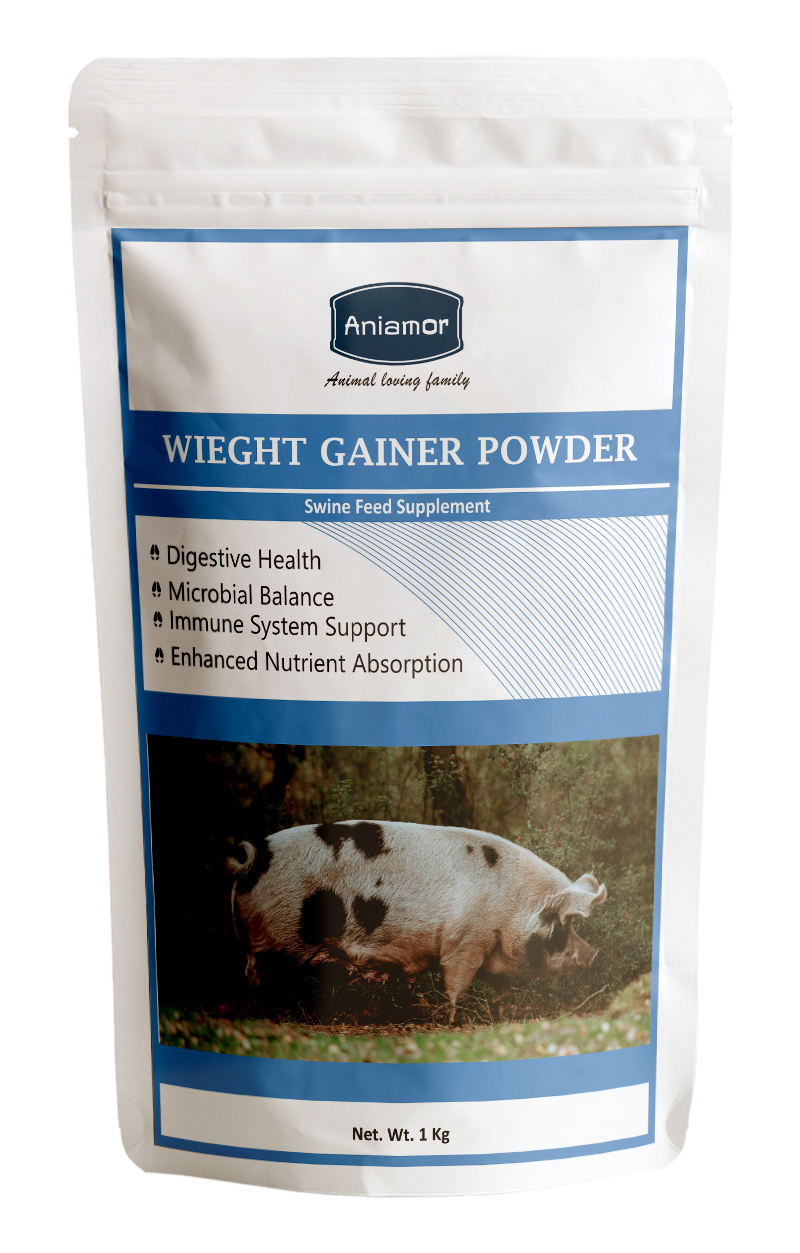 Weight gainer powder Aniamor for swine in 1kg pouch
