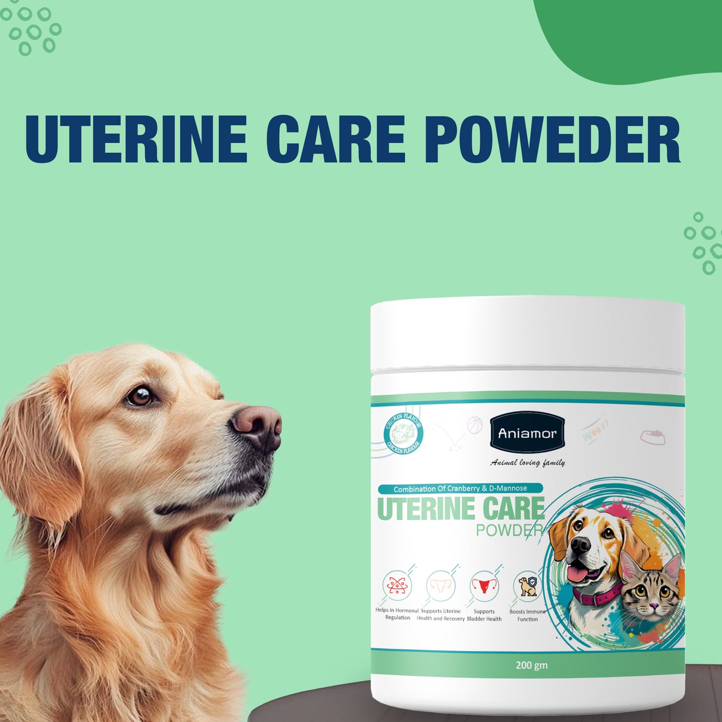 Uterine care powder For Dogs and Cats