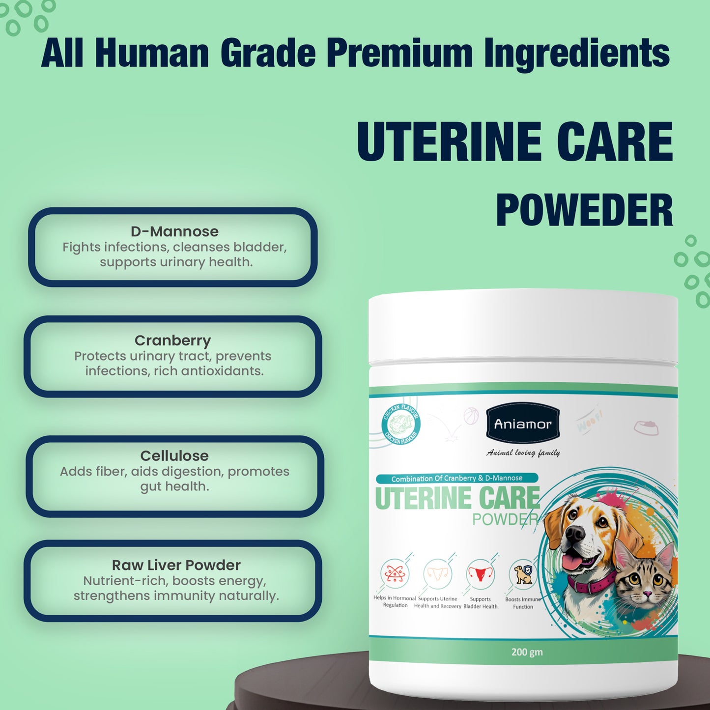 Uterine care powder Aniamor ingredients