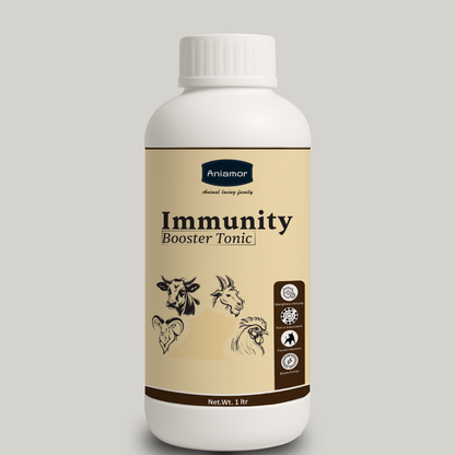 Aniamor Immunity Booster Tonic for Cattle | Vitamin A, Vitamin D3, Vitamin E, Vitamin B12, Sodium Citrate, Selenium | 1 Litre