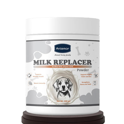 Milk Replacer Powder with Vitamin AD3E | Whey Protein Concentrate, Casein, Lactose, Vitamin A, MaltoDextrin | 200 gm Jar