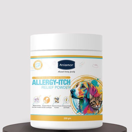 Allergy Itch Relief  Powder | Quercetin, Bromelain, Grape Seed Extract and Omega 3 | 200 gm jar
