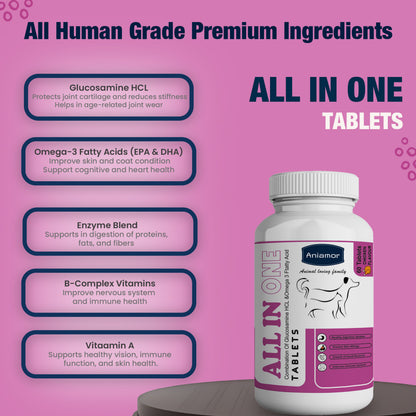 All In One Tablets Aniamor ingredients for pets