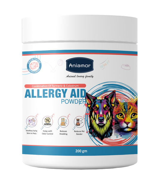 Aniamor Allergy Aid Powder For Dogs All Life|200gm Jar