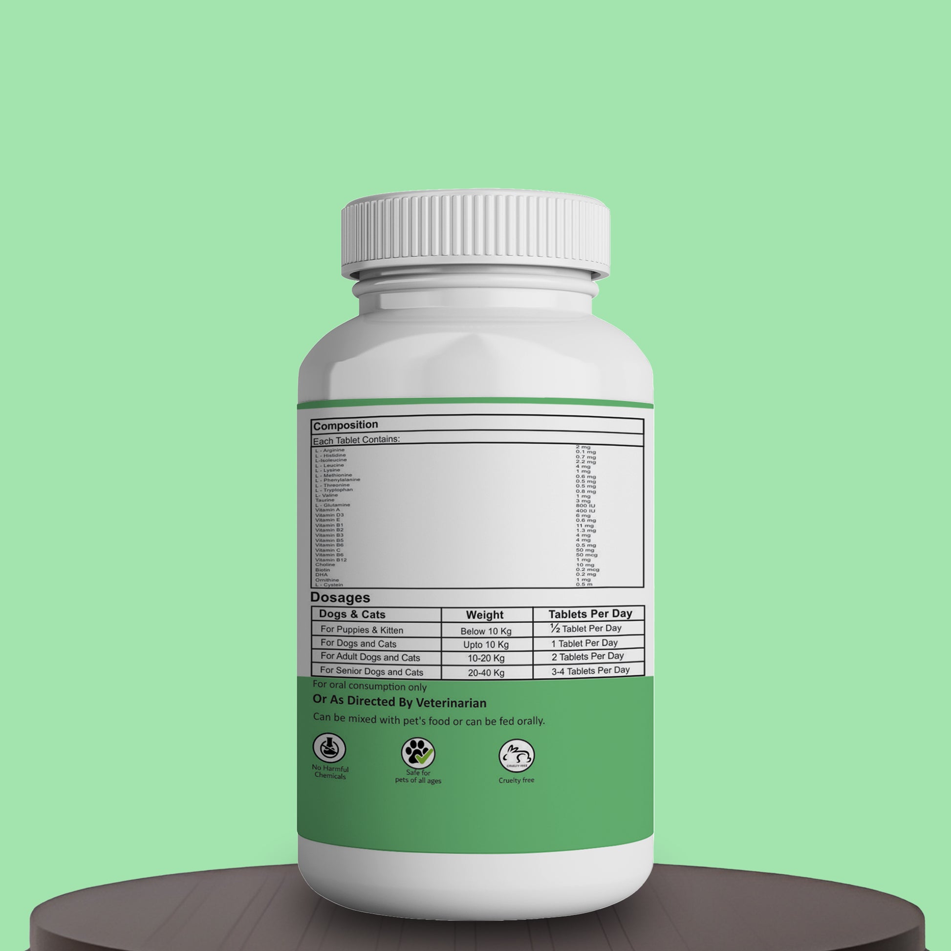 Aminoacid multivitamin tablets Aniamor composition