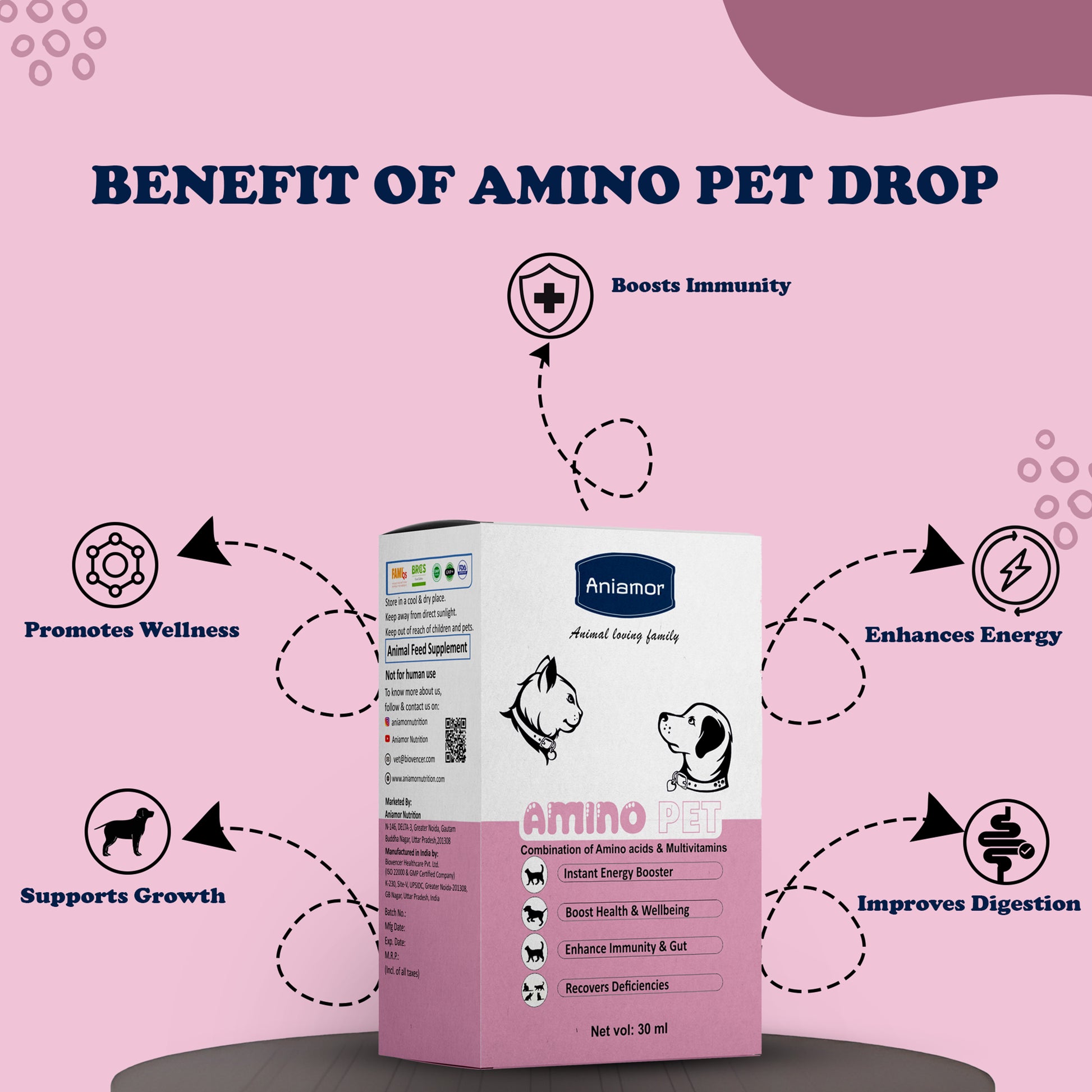 Amino pet Drop Aniamor for Benefits for pets