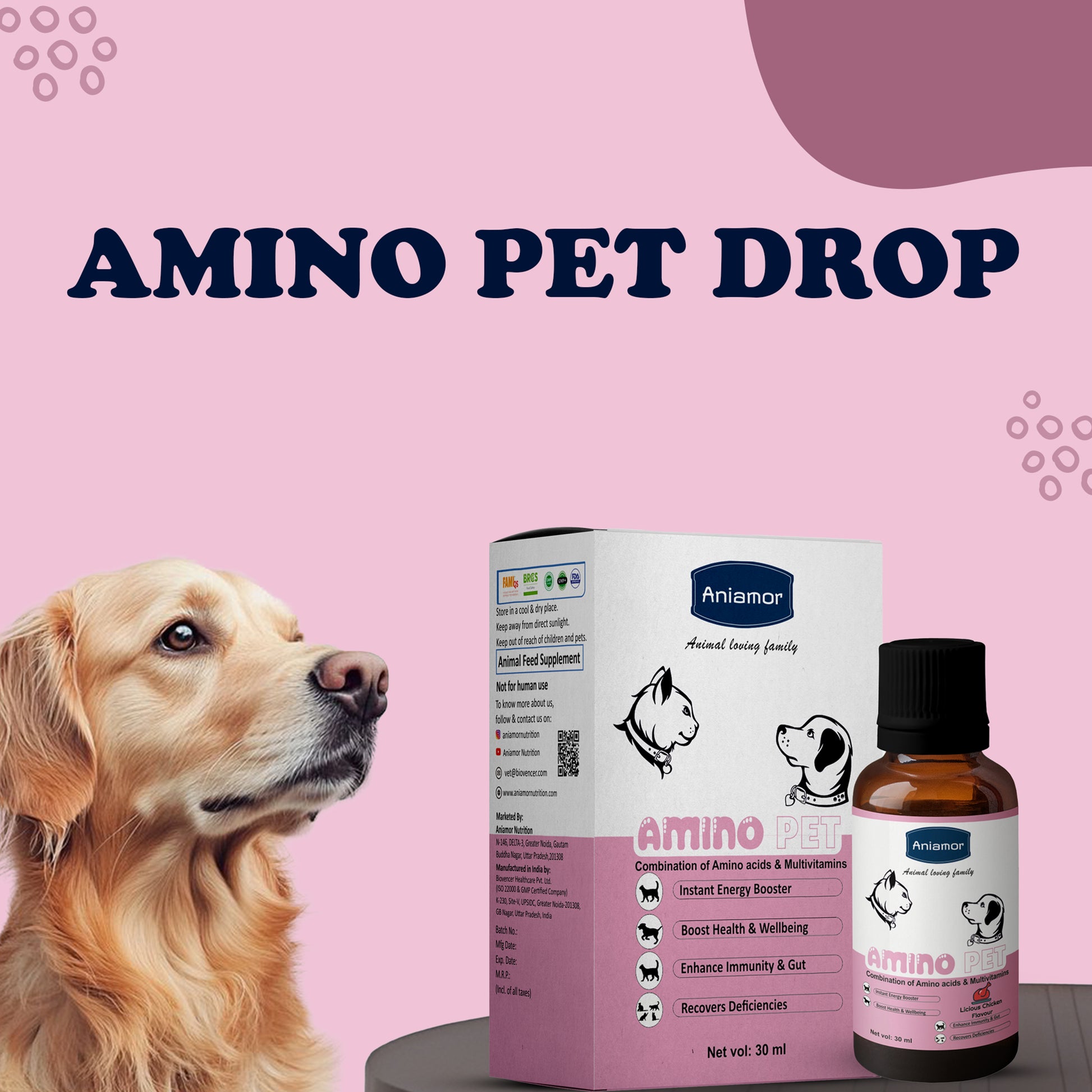 Amino pet drop Aniamor for pets