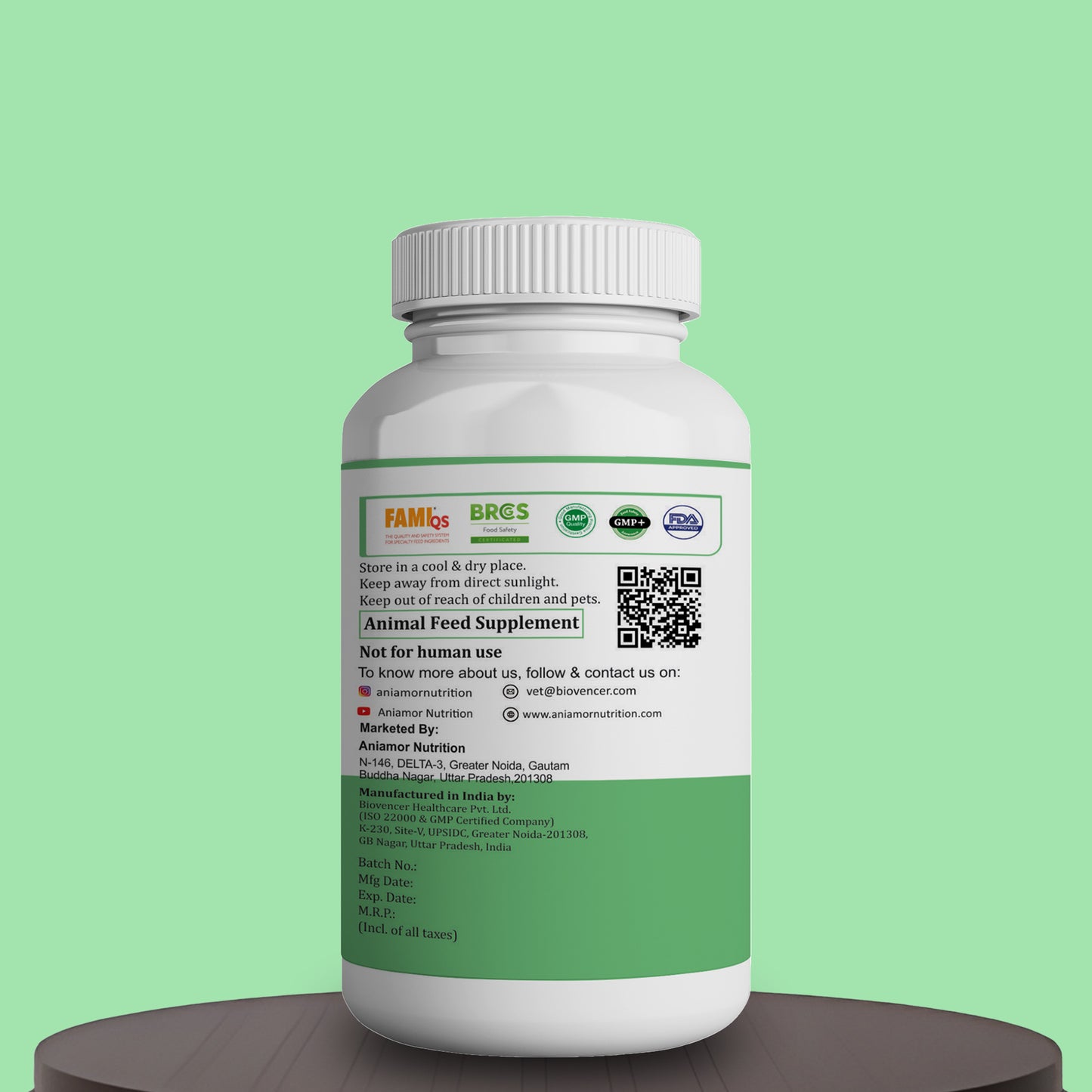 Amino acid multivitamin Aniamor tablets for pet certifications