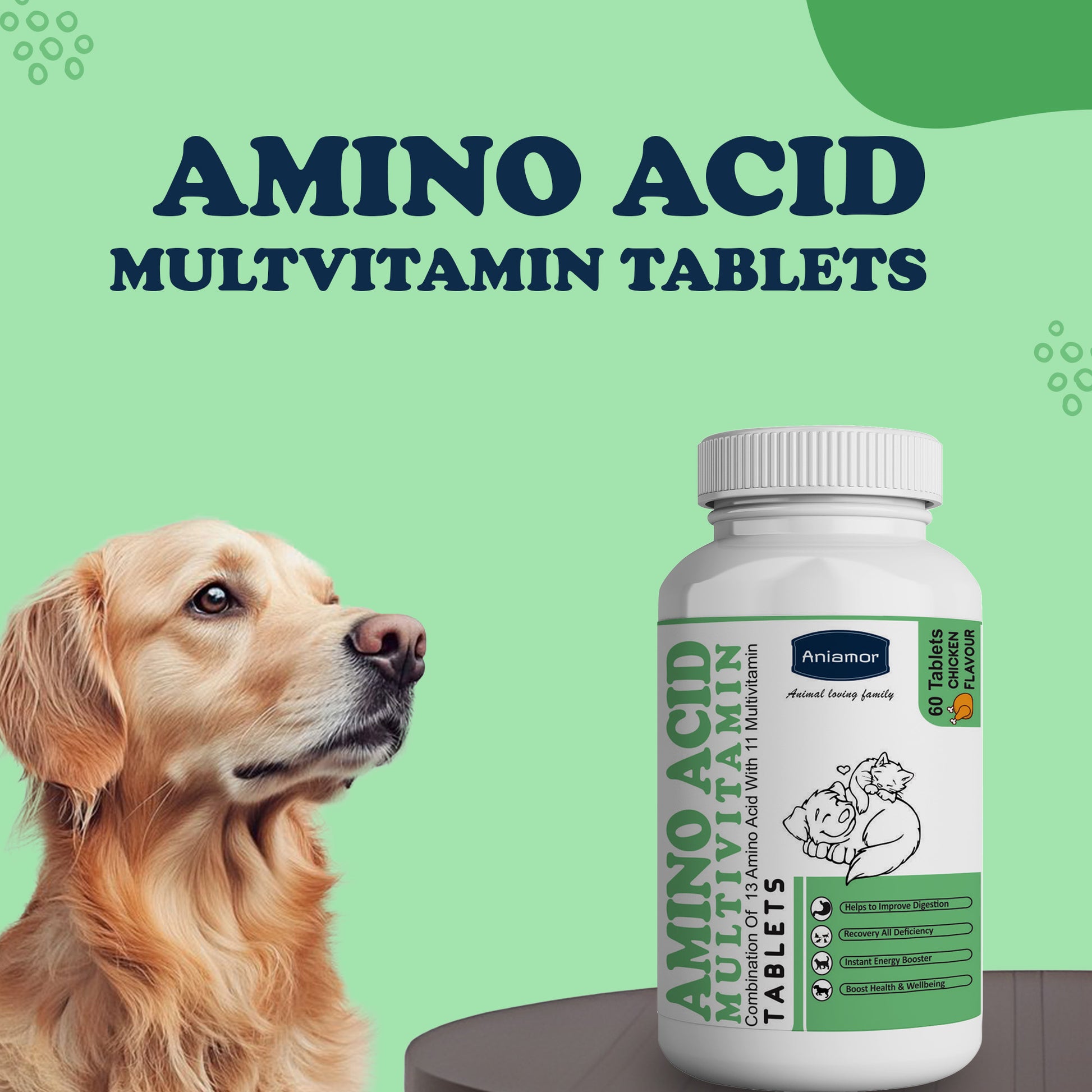 Amino acid multivitamin tablets for pets Aniamor 