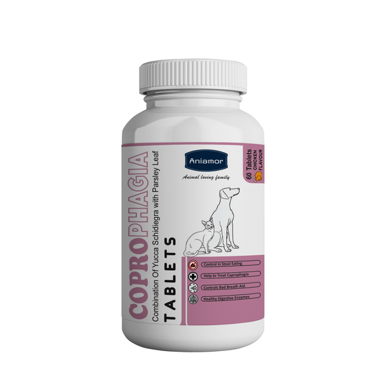 Coprophagia Tablet-Aniamor| Yucca Schidiegra , Chamomile and Proprietary Enzyme Blend Tablets| 60 Tablets