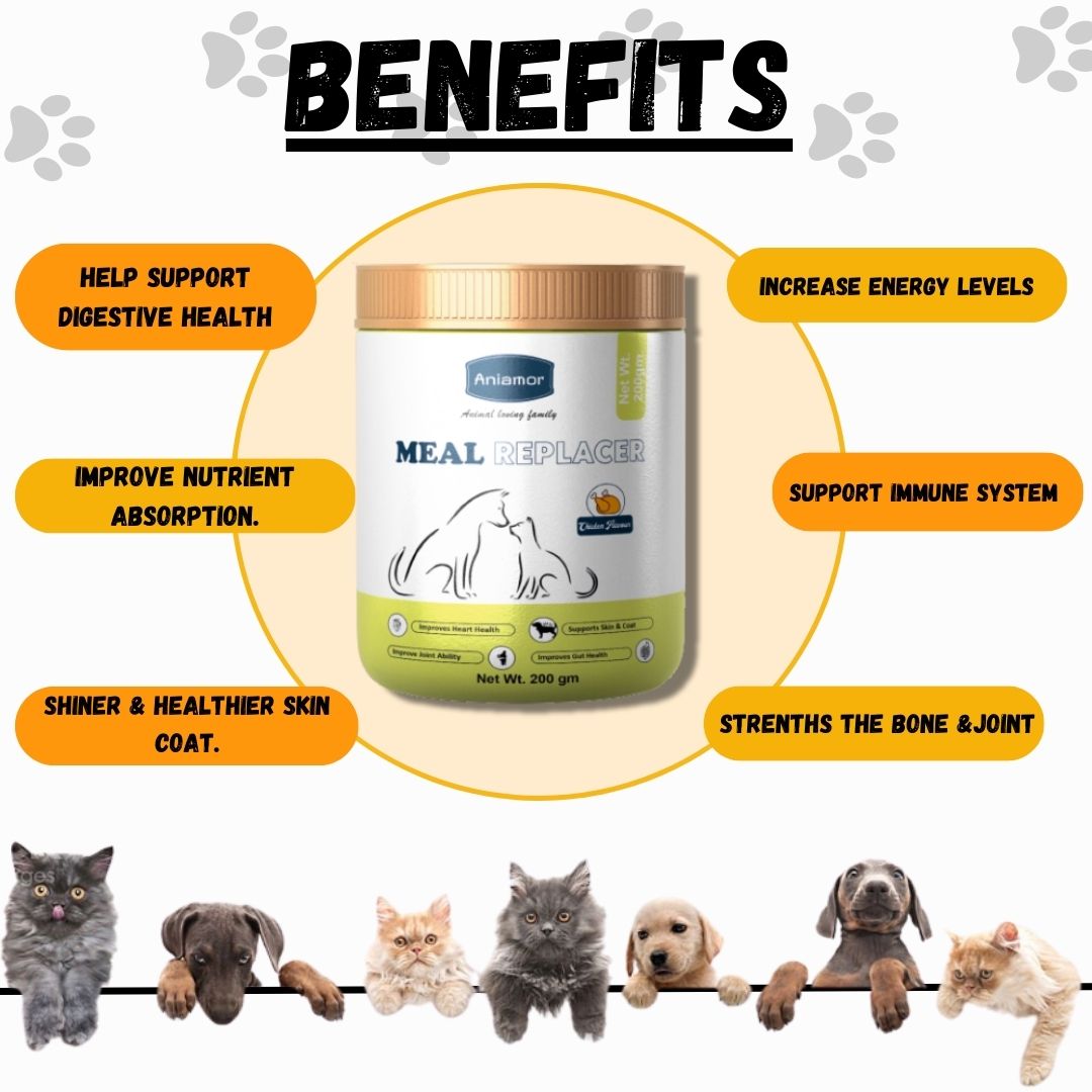 Meal Replacer Powder for Pets-Aniamor| Pet Supplement|200gm