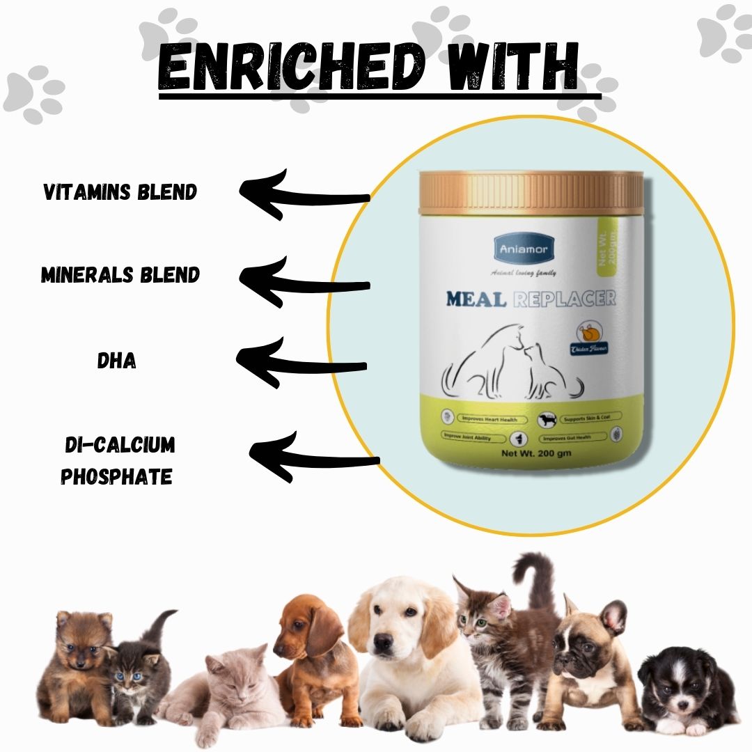 Meal Replacer Powder for Pets-Aniamor| Pet Supplement|200gm