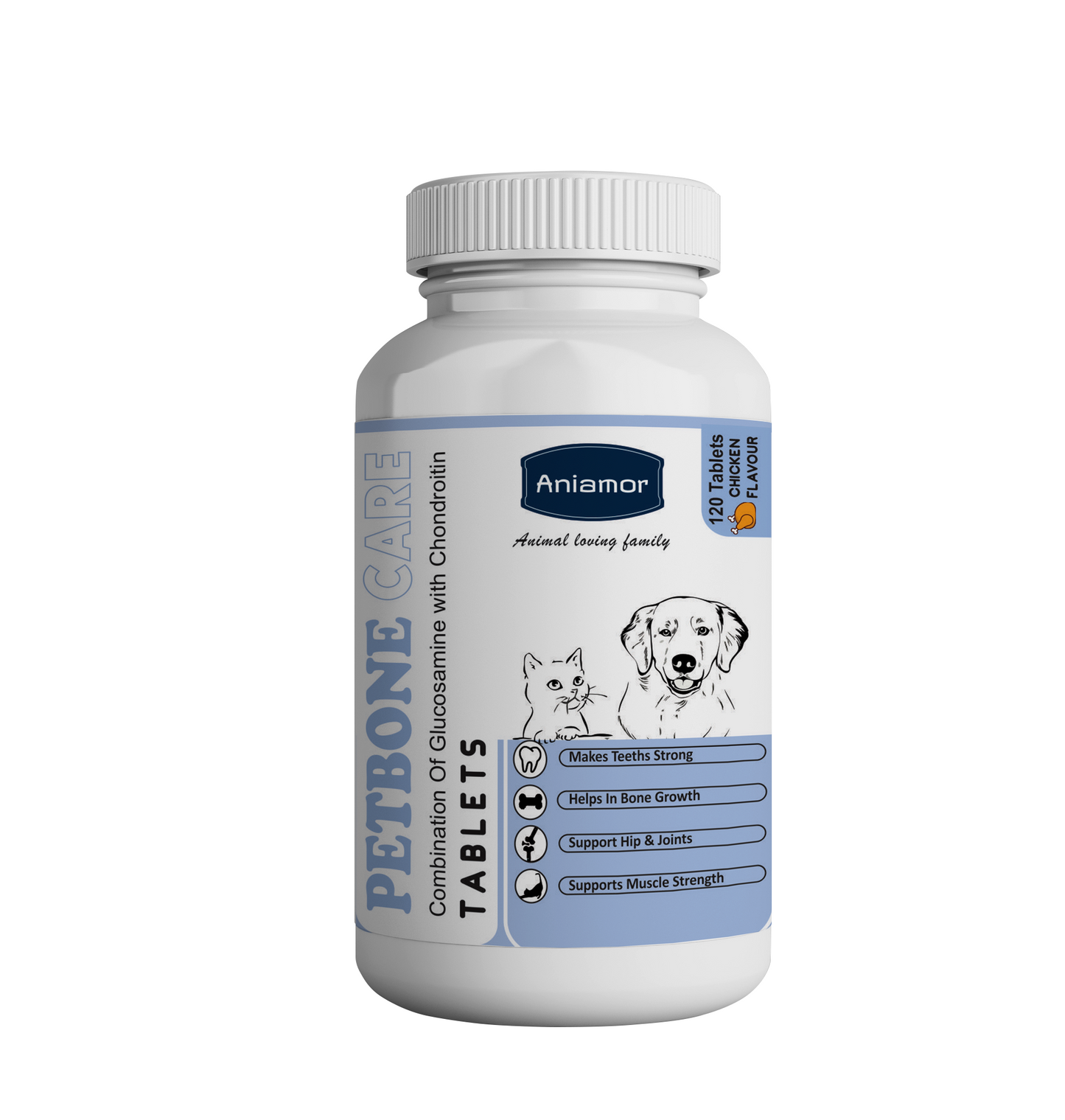 Pet bone tablets for pets-Aniamor| Glucosamine and Chondroitin Tablets| 120 tablets