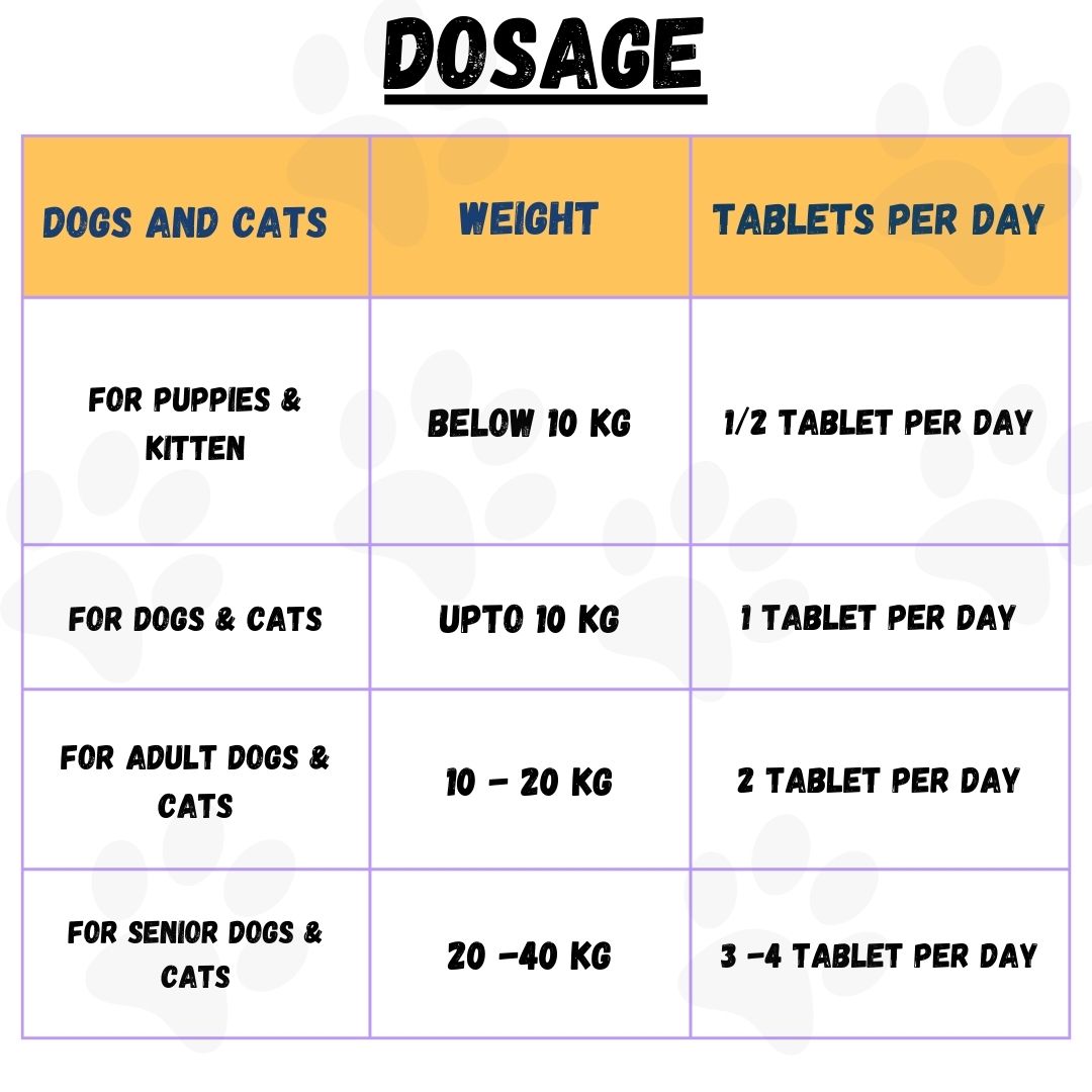 Skin And Coat Tablets for Dog & Cat-Aniamor | Omega 3&6 Tablets|60 Tablets