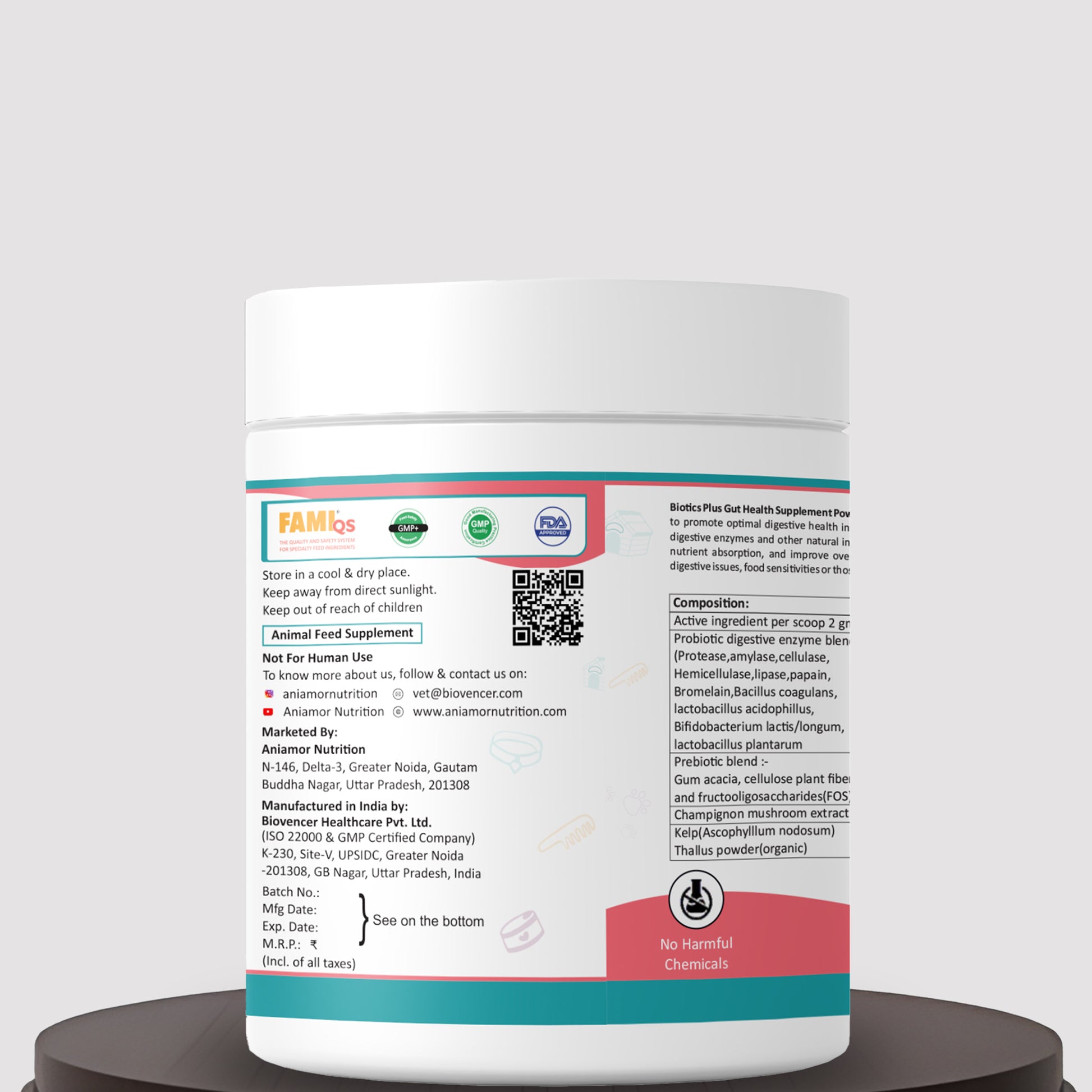 Biotics plus powder certifications and ingredients