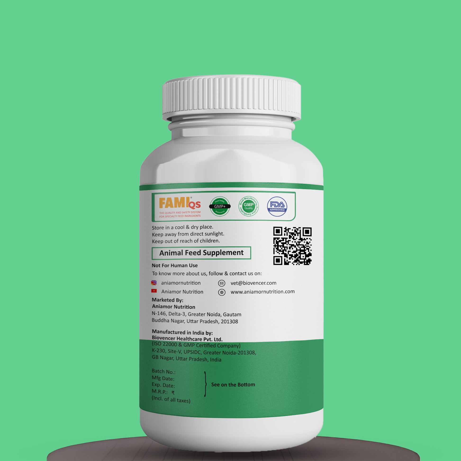 Cranbe vita tablets Aniamor Certifications