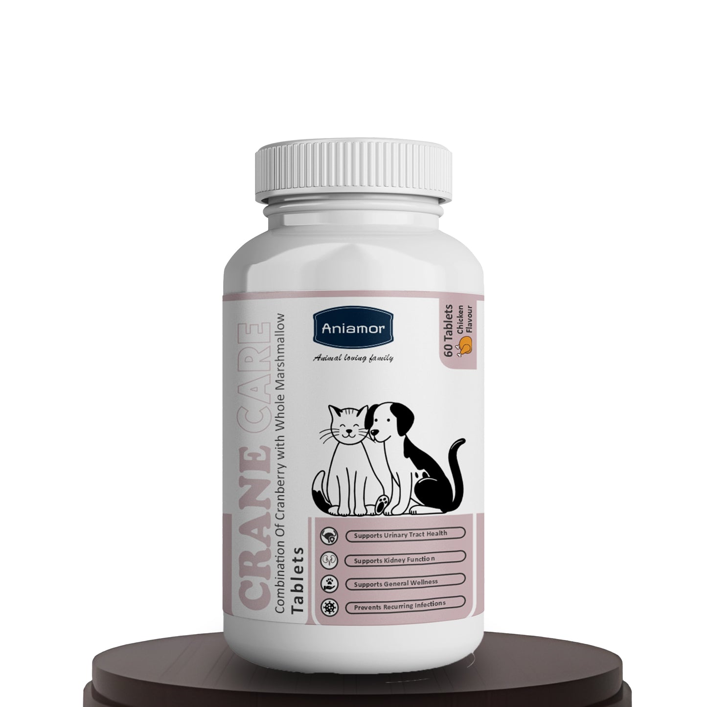 Crane Care Tablets for Dog and Cat | Cranberry , Whole Marshmallow,D-Mannose,Organic Astragalus Roots | 60 Tablets