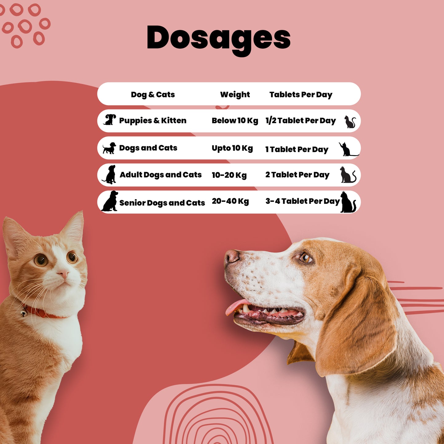 Petogut Tablet for Dogs & Cats | Enzyme complex, Probiotic blend, FOS, Inulin | Chicken Flavour | 60 Tablets | All Life Stages