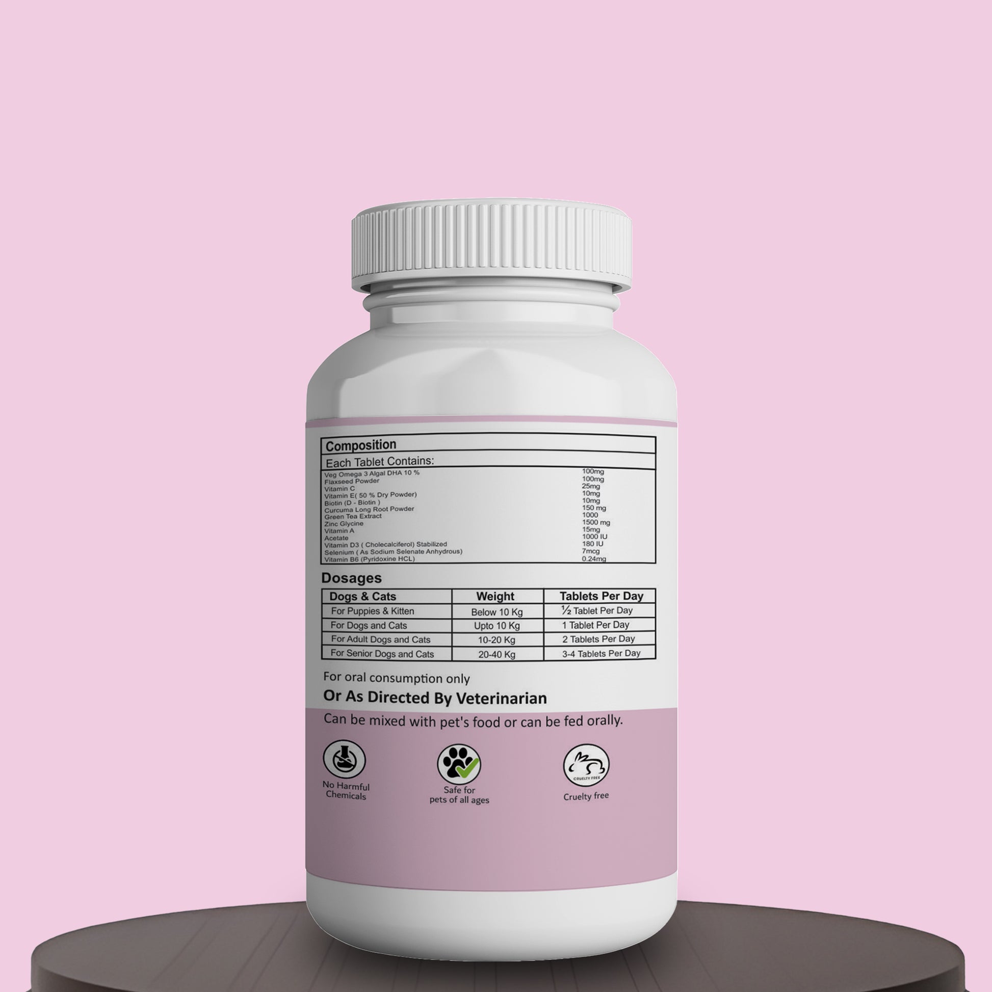 Furr care tablets Aniamor compositions for pets
